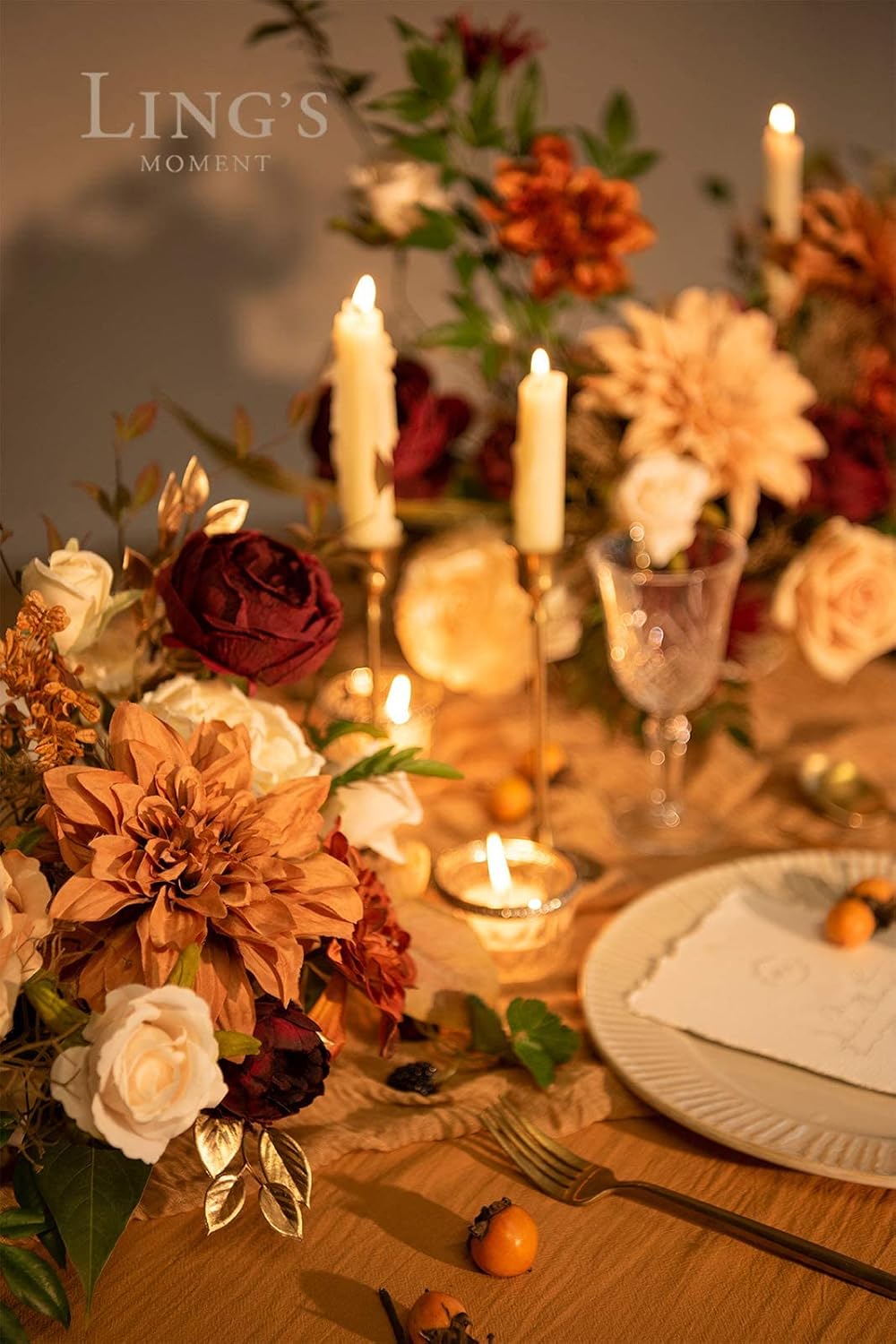 Lings Moment Fall Terracotta Artificial Flower Set