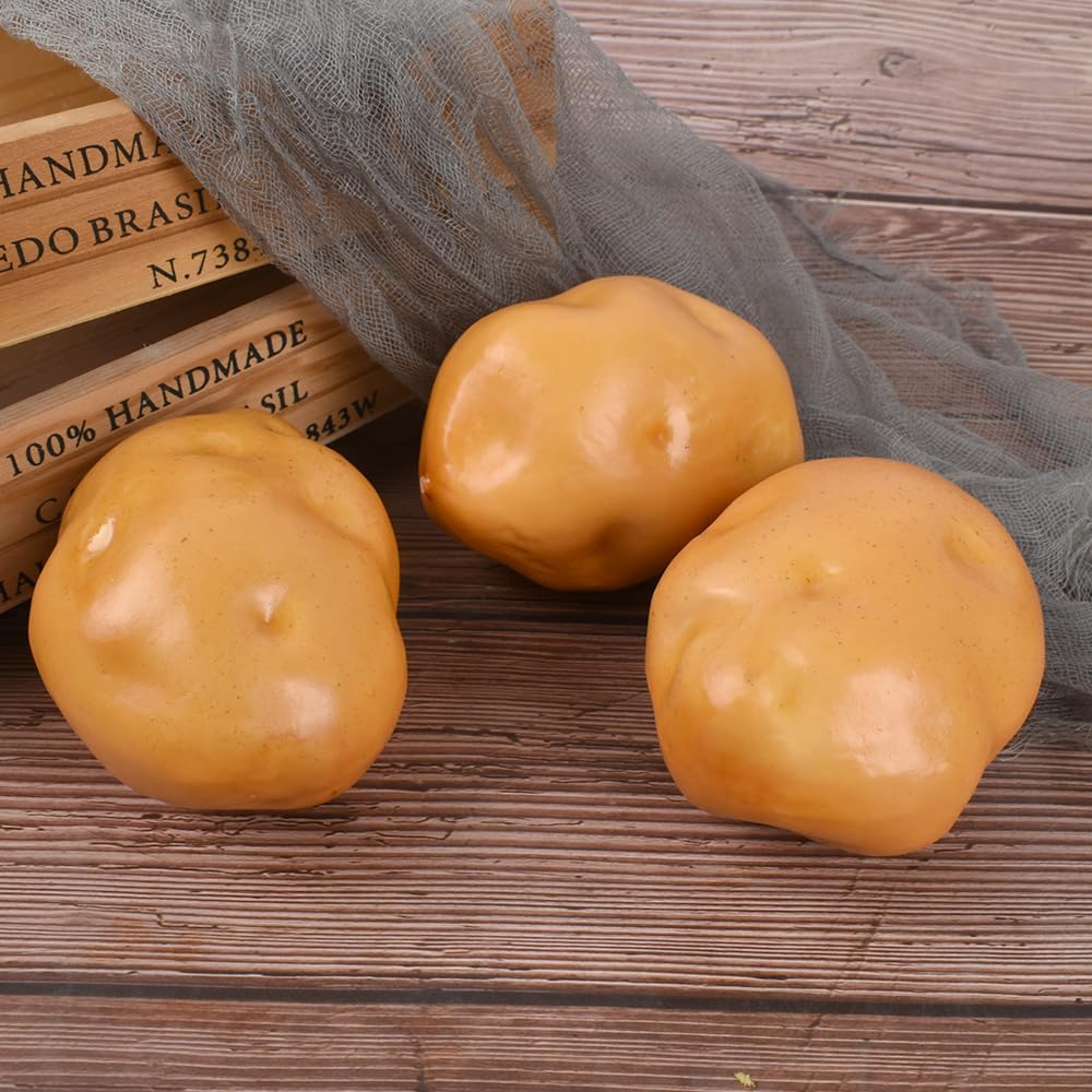 HUIANER Artificial Potatoes 6PCS for Home Kitchen Decor Photography