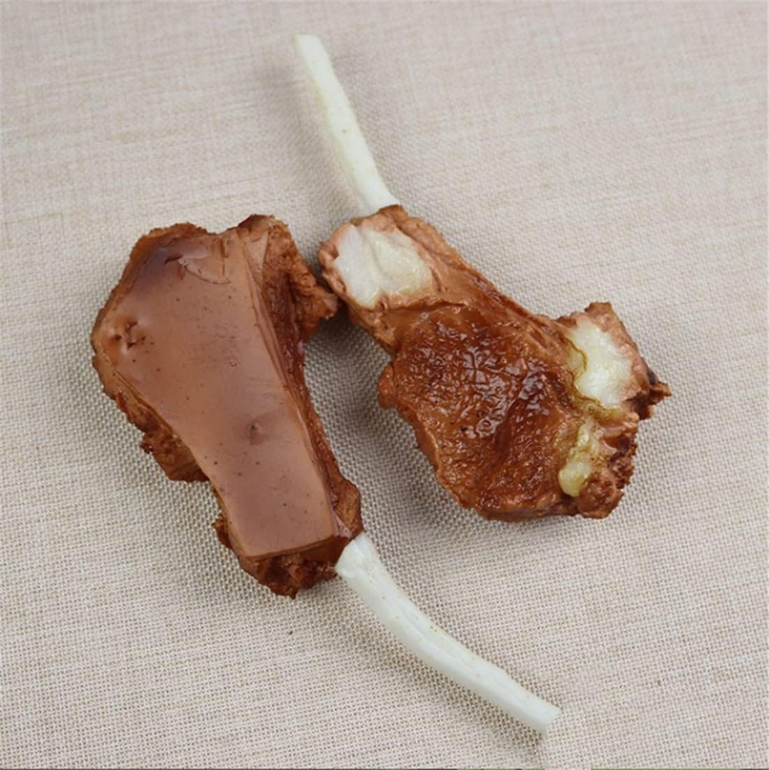 Zzooi Realistic Artificial Fried Lamb Chop Display