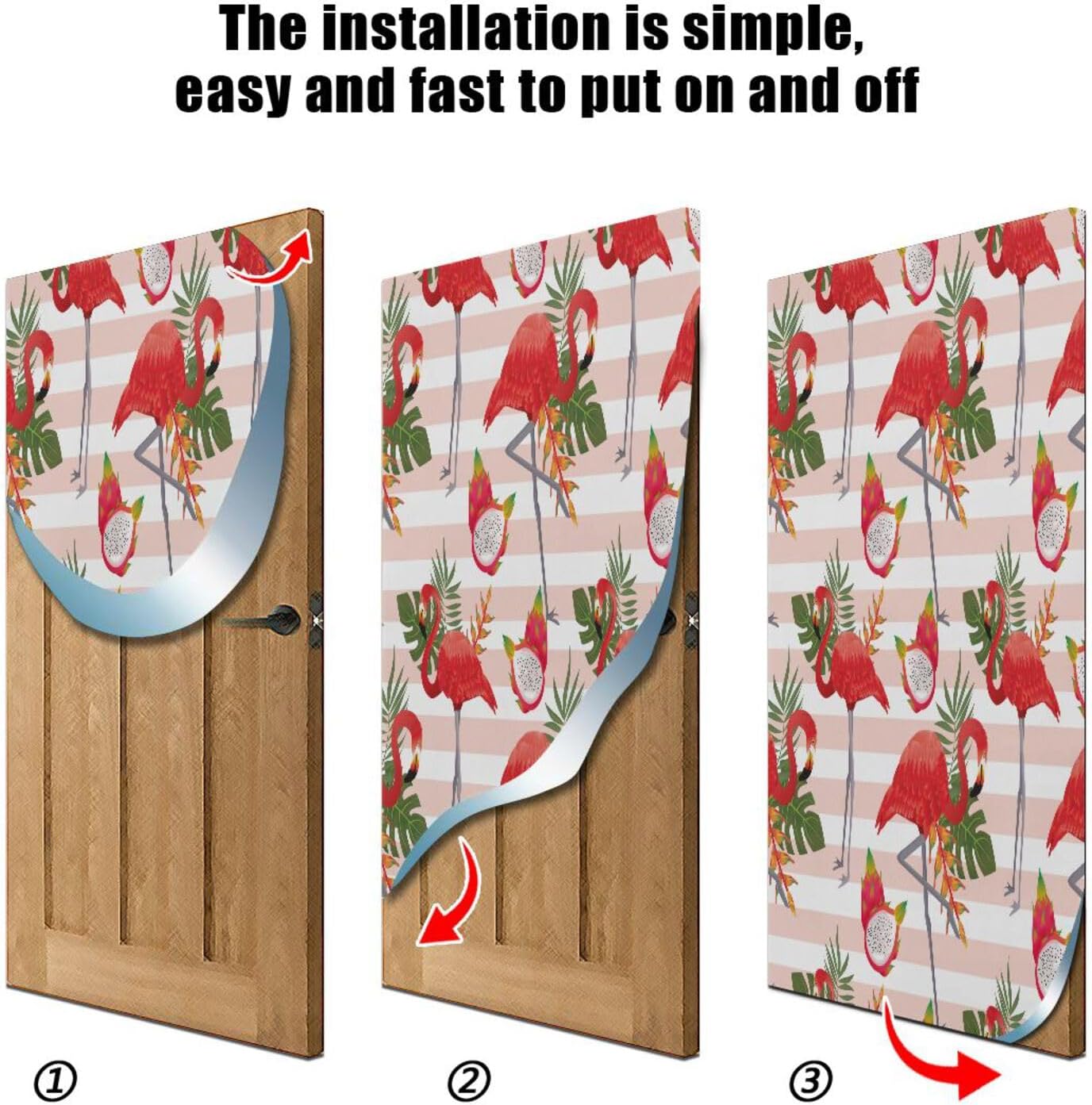 Susiyo Art Flamingo Halloween Door Cover