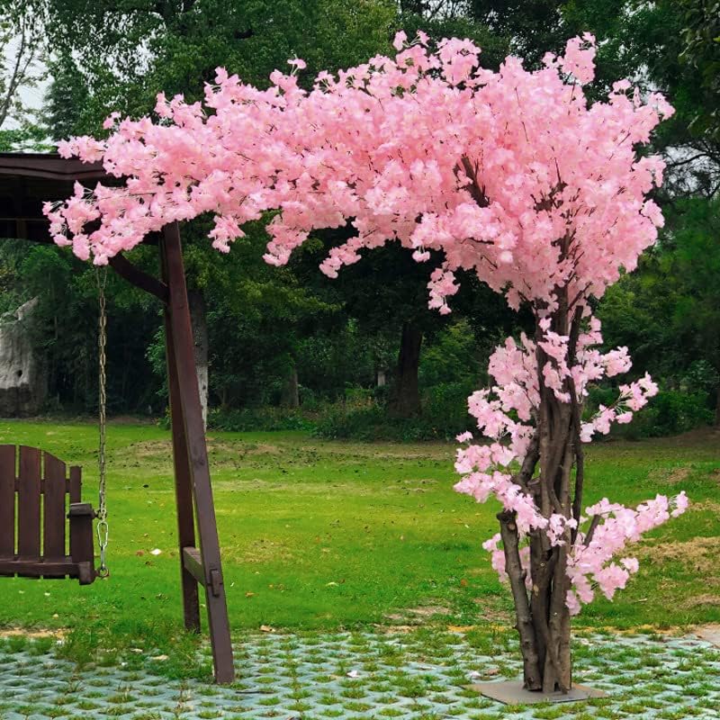 6FT Artificial Cherry Blossom Tree with Natural Wood Trunk