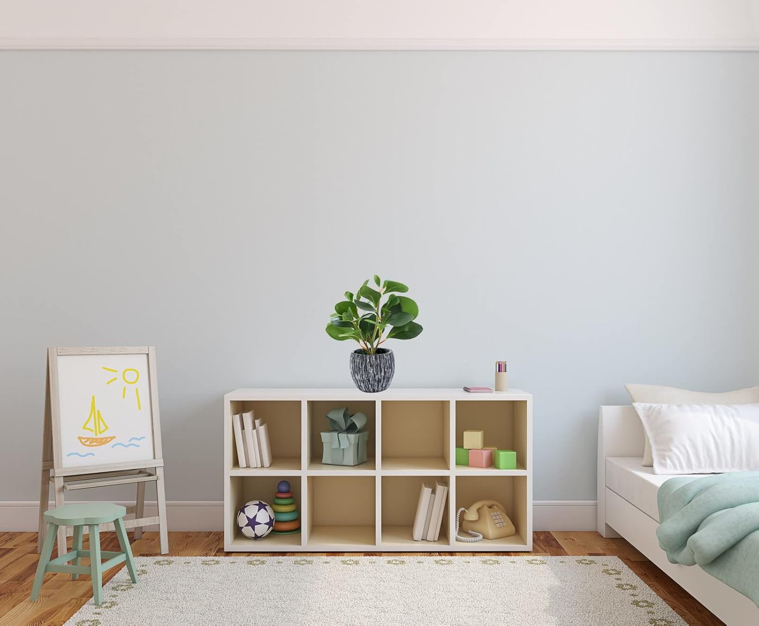 AlphaAcc Artificial Plants Fiddle Leaf Fig with Cement Planter