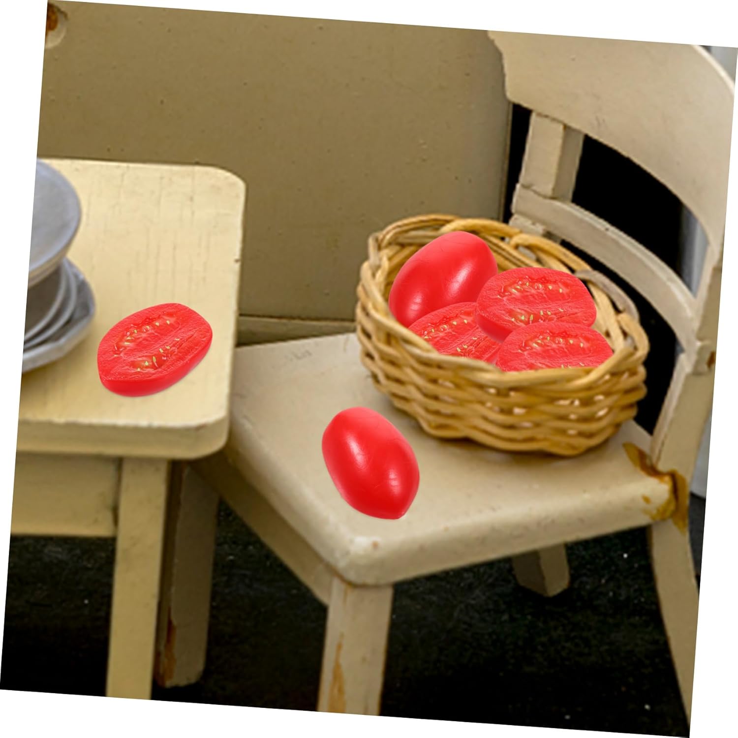 LIFKOME 10pcs Realistic Artificial Cherry Tomato Models