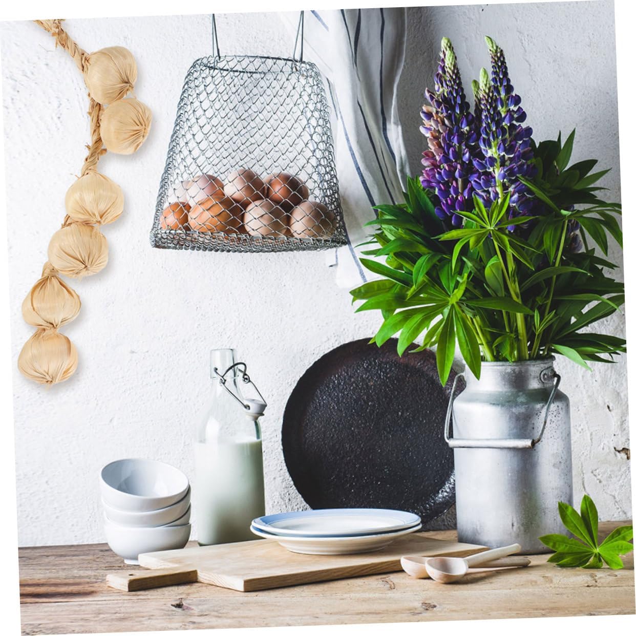 STOBAZA 2pcs Artificial Garlic String Decor