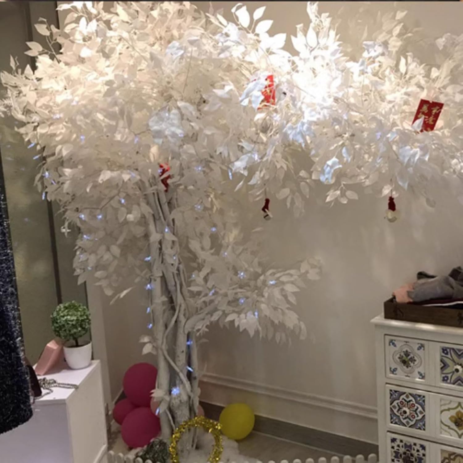 Realistic White Artificial Banyan Tree 1x08m 1