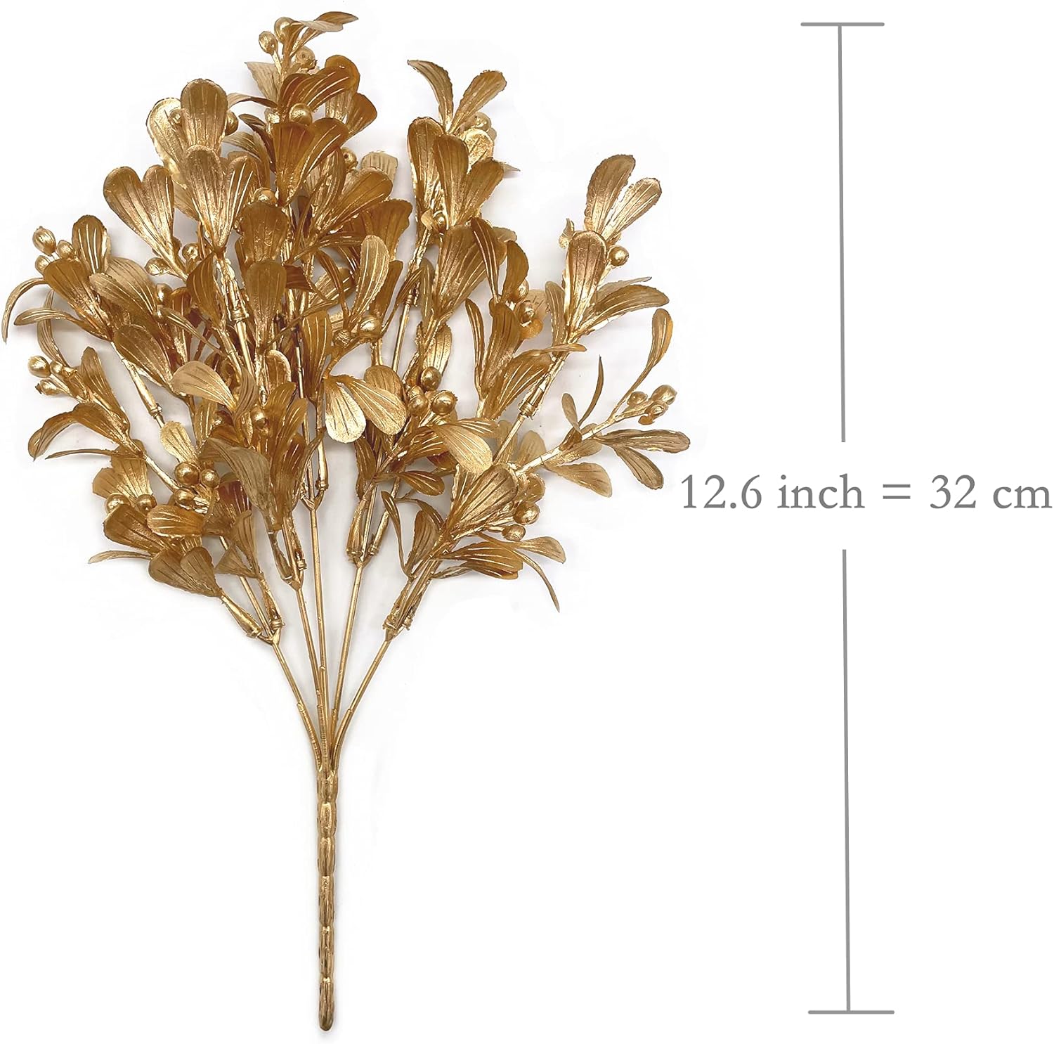 PASYOU Artificial Golden Flowers 4 Pack for Home Decor