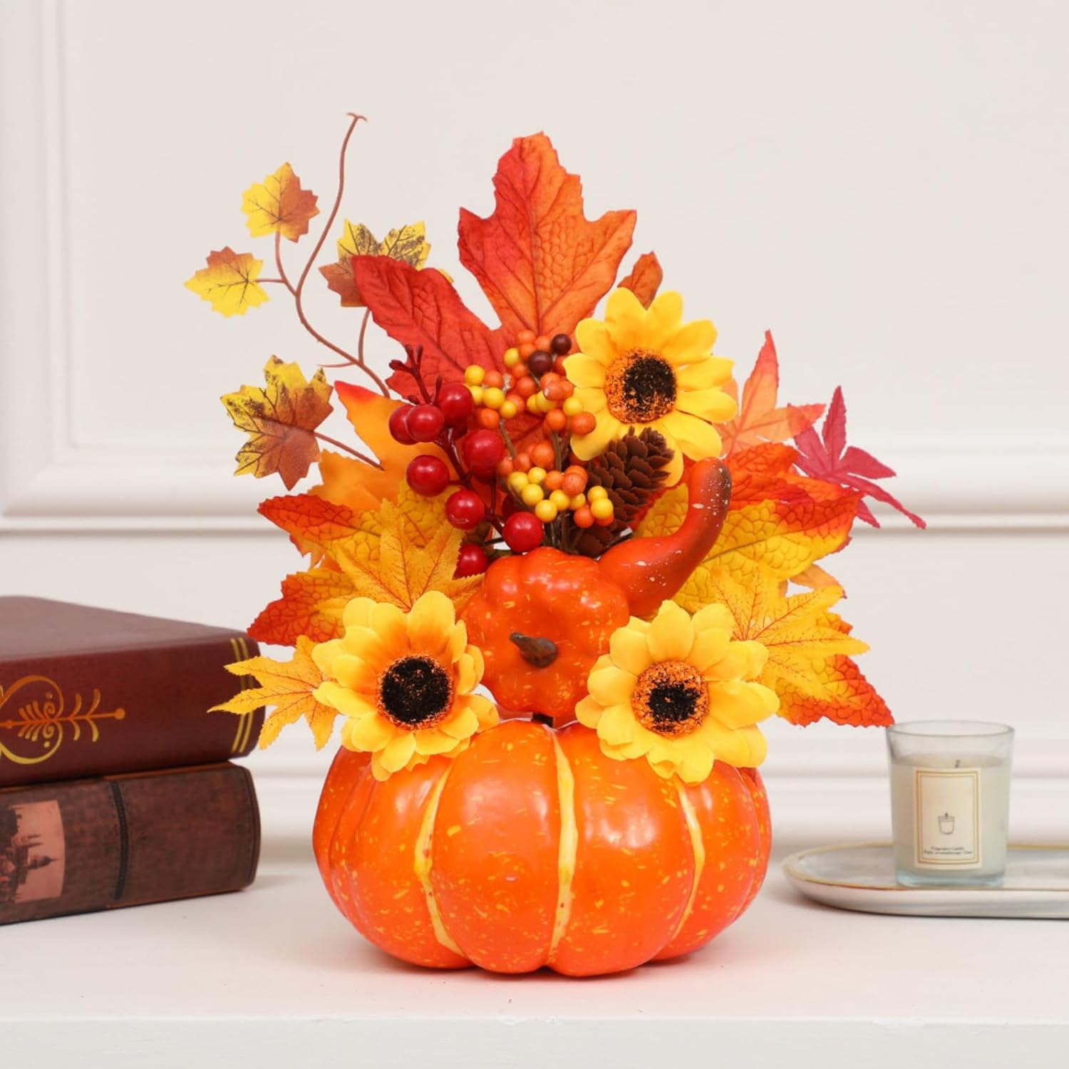 Ochine 12 Inch Artificial Pumpkins for Fall Decor Home