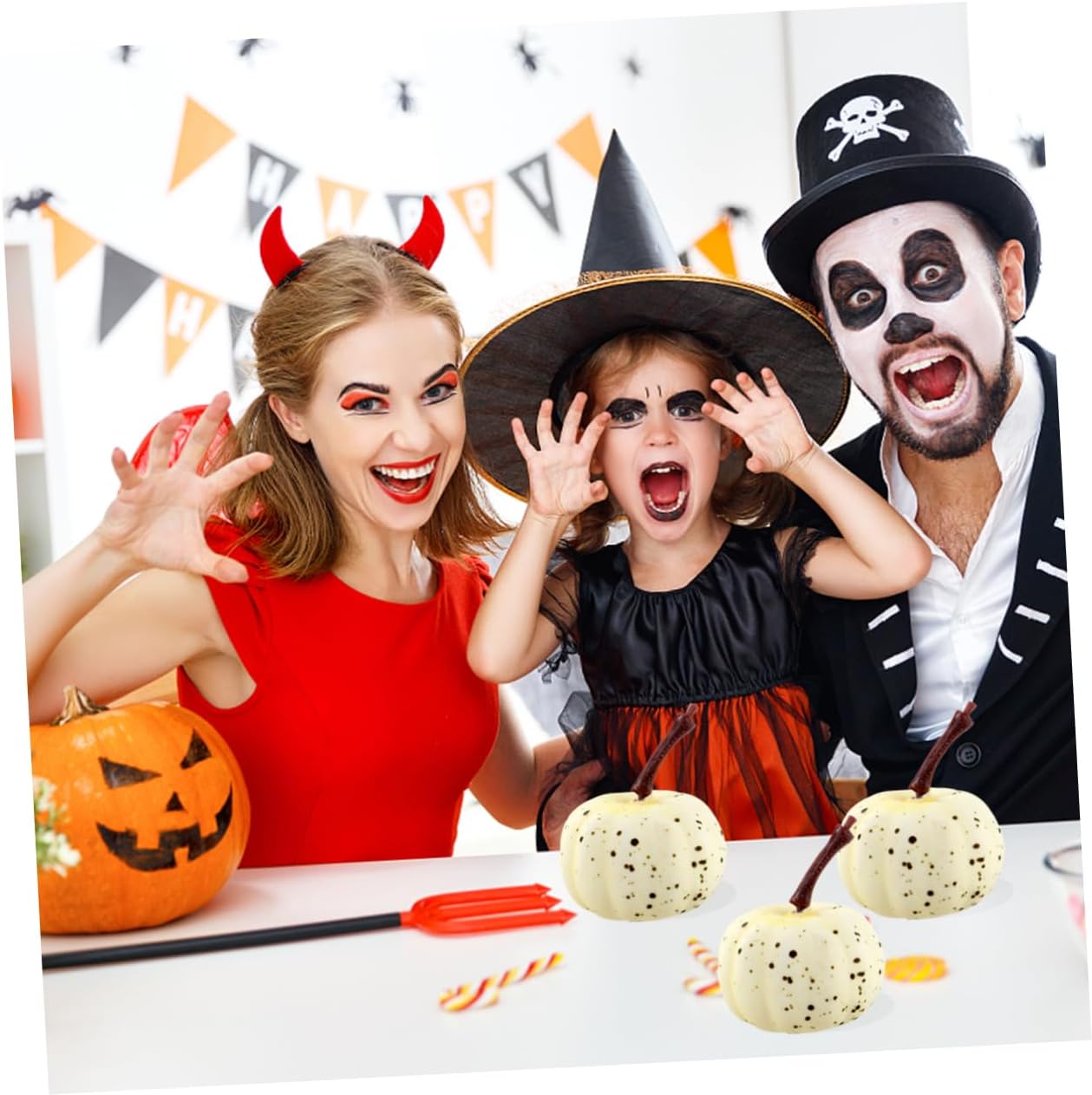 Ciieeo Lifelike 20pcs Faux Pumpkins for Halloween Decorations