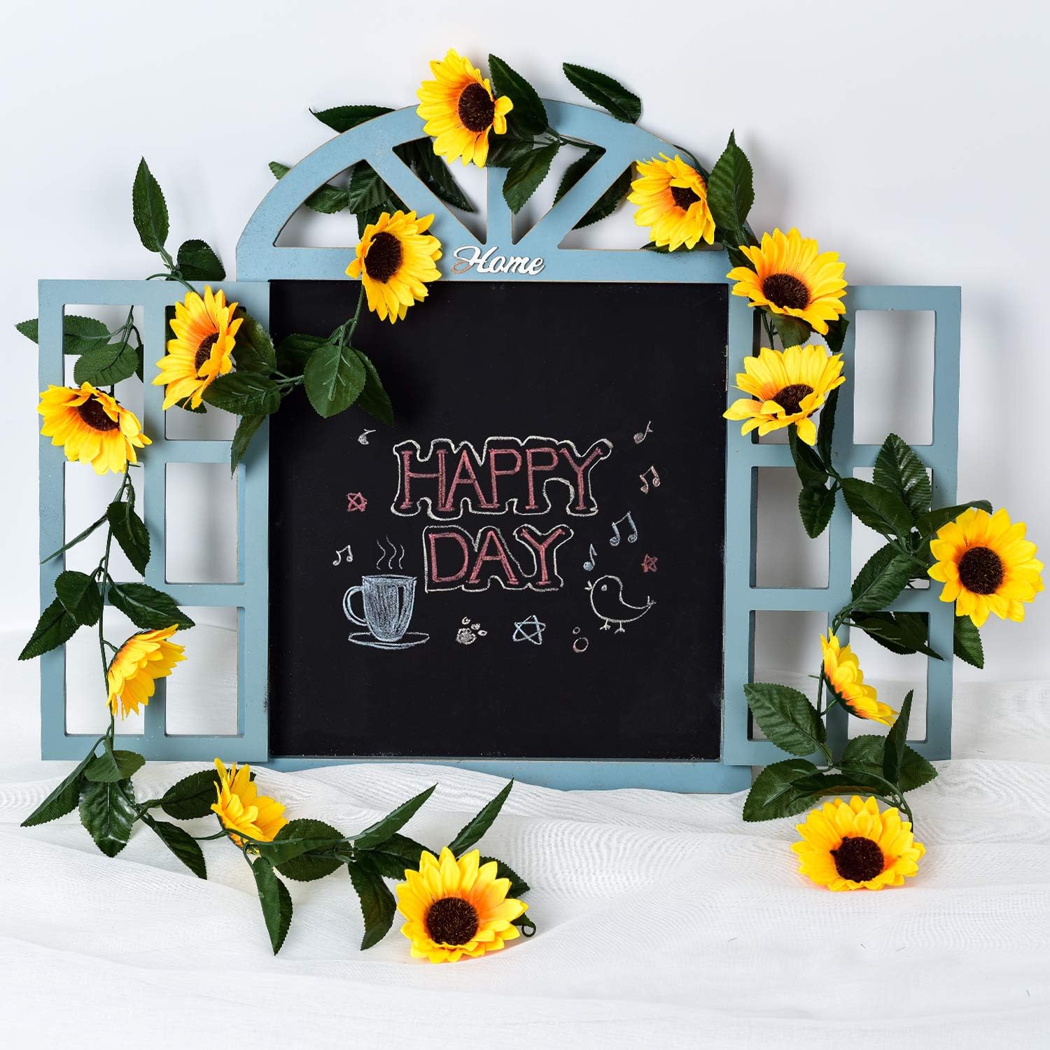 Lvydec 4 Pack Artificial Sunflower Garland