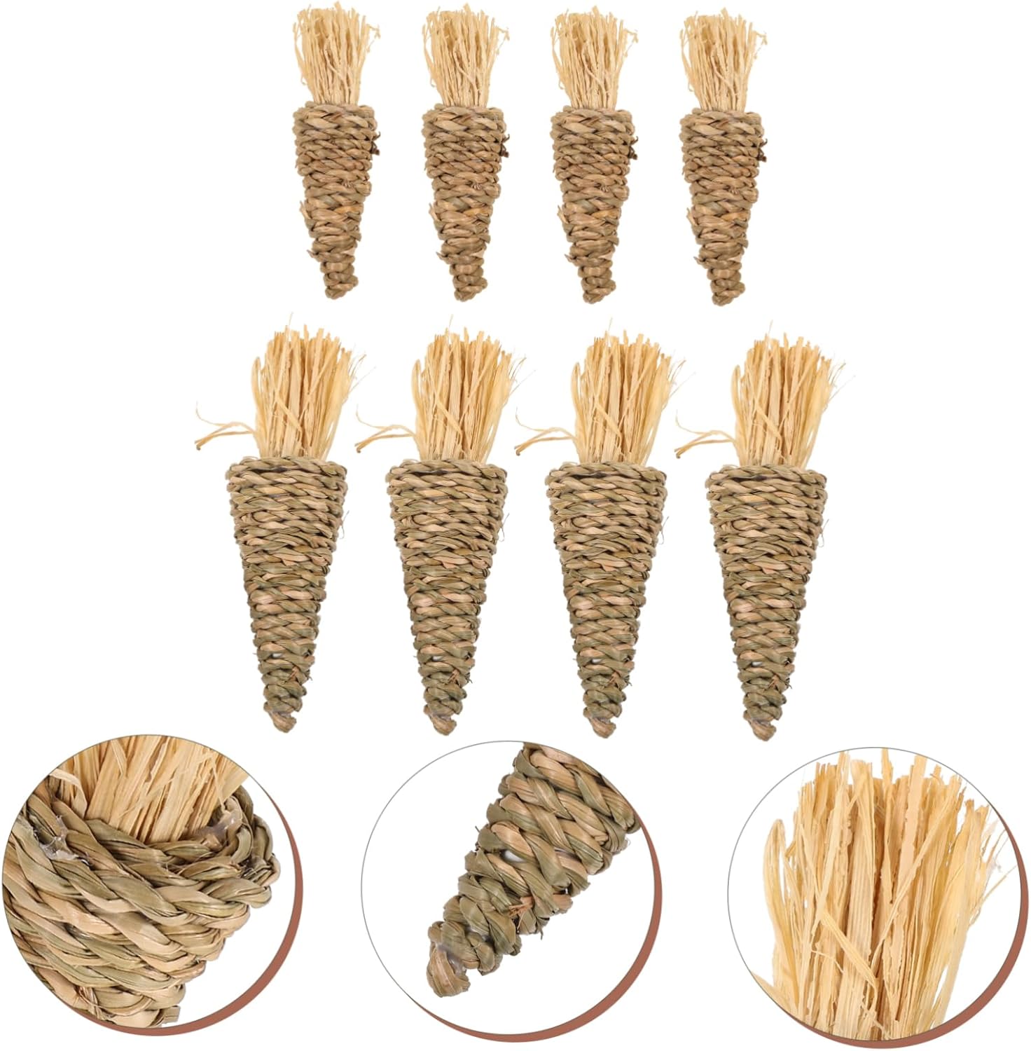 8pcs Woven Carrot Pendant Decorations for Easter