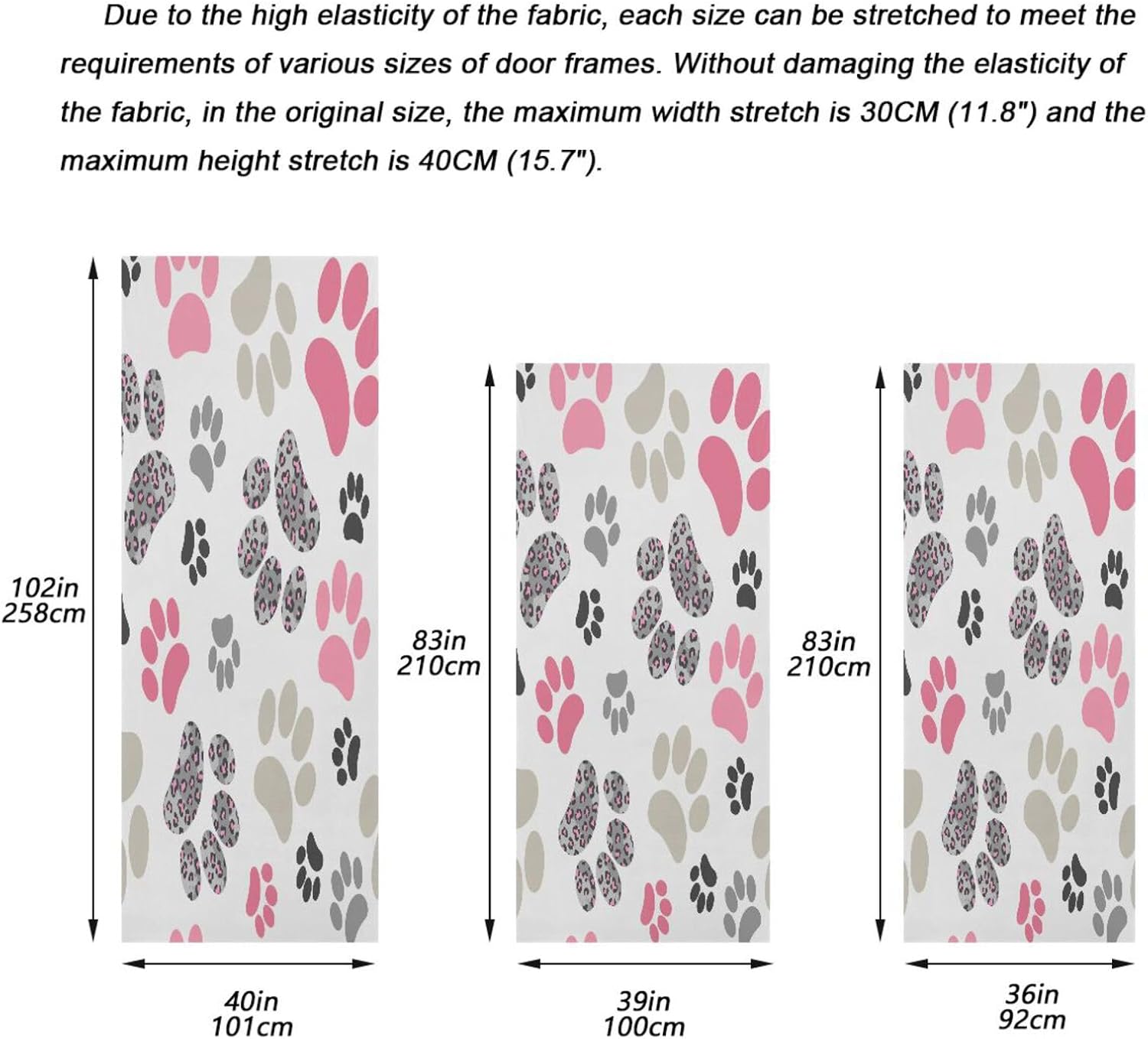 Susiyo Pink Cats Paws Halloween Door Cover