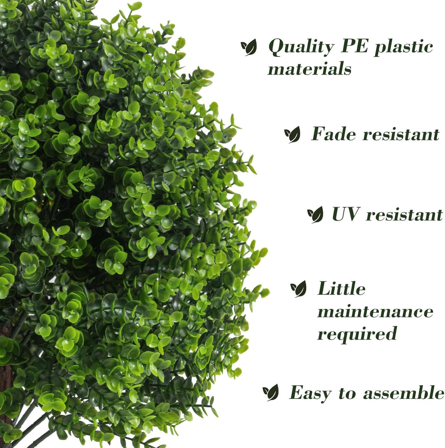 Chillchard Artificial Boxwood Topiary Outdoor 2 Pack Faux Shrubs