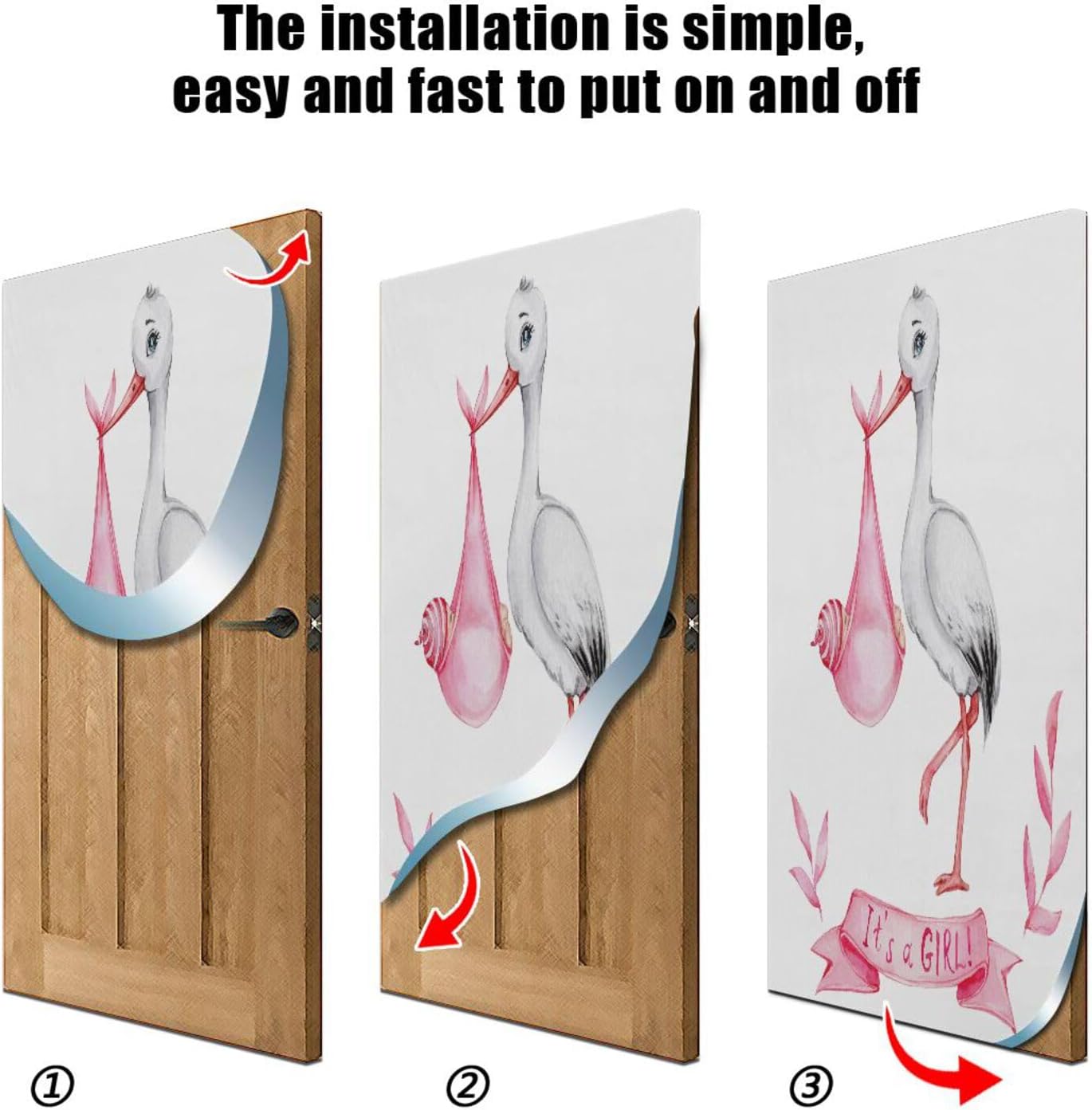 Susiyo Halloween Stork Door Cover 32x79 in