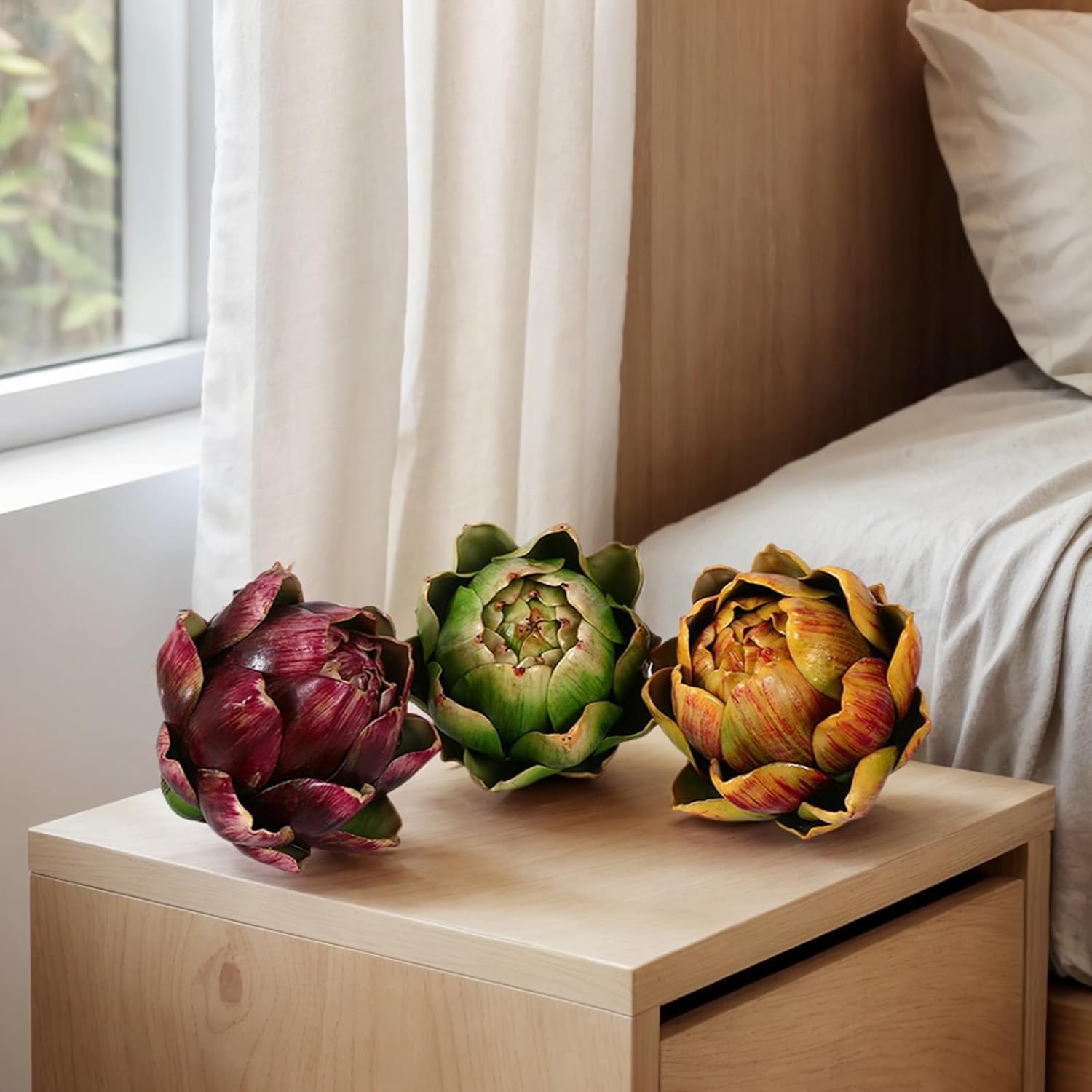 Realistic Artificial Artichoke Purple Small 6pcs