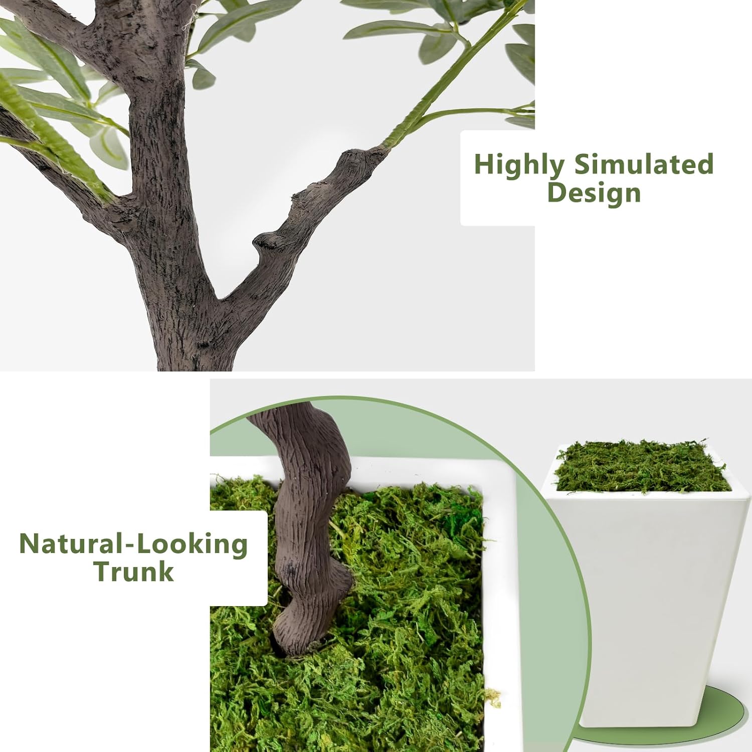 Olive Trees Artificial Indoor 5ft Decor Tree with Pot