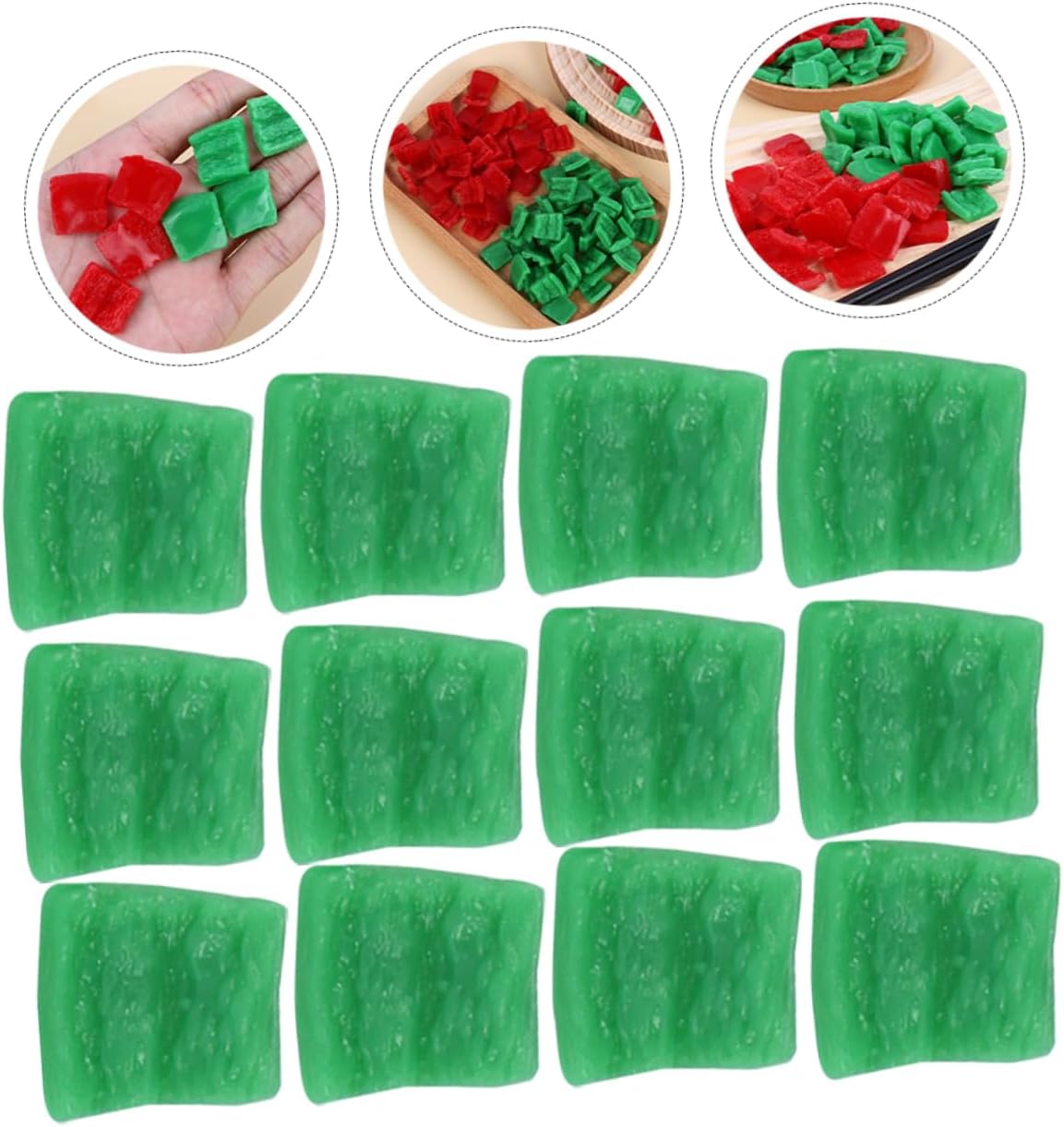 25PCS Artificial Pepper Slice Decor for Home Restaurant Display