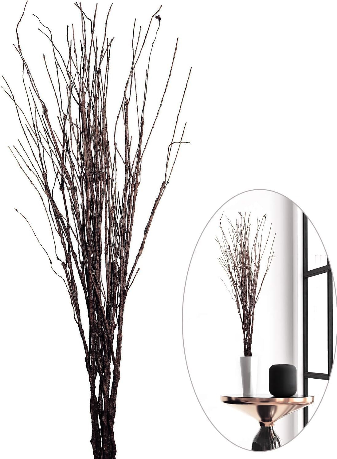 10PCS Artificial Curly Willow Branches 307 Inch Lifelike Decor