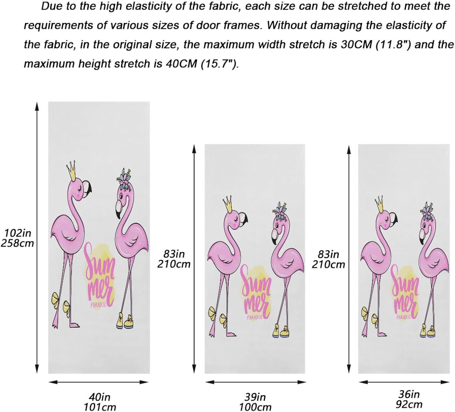 Susiyo Pink Flamingos Door Cover Halloween Decoration Set
