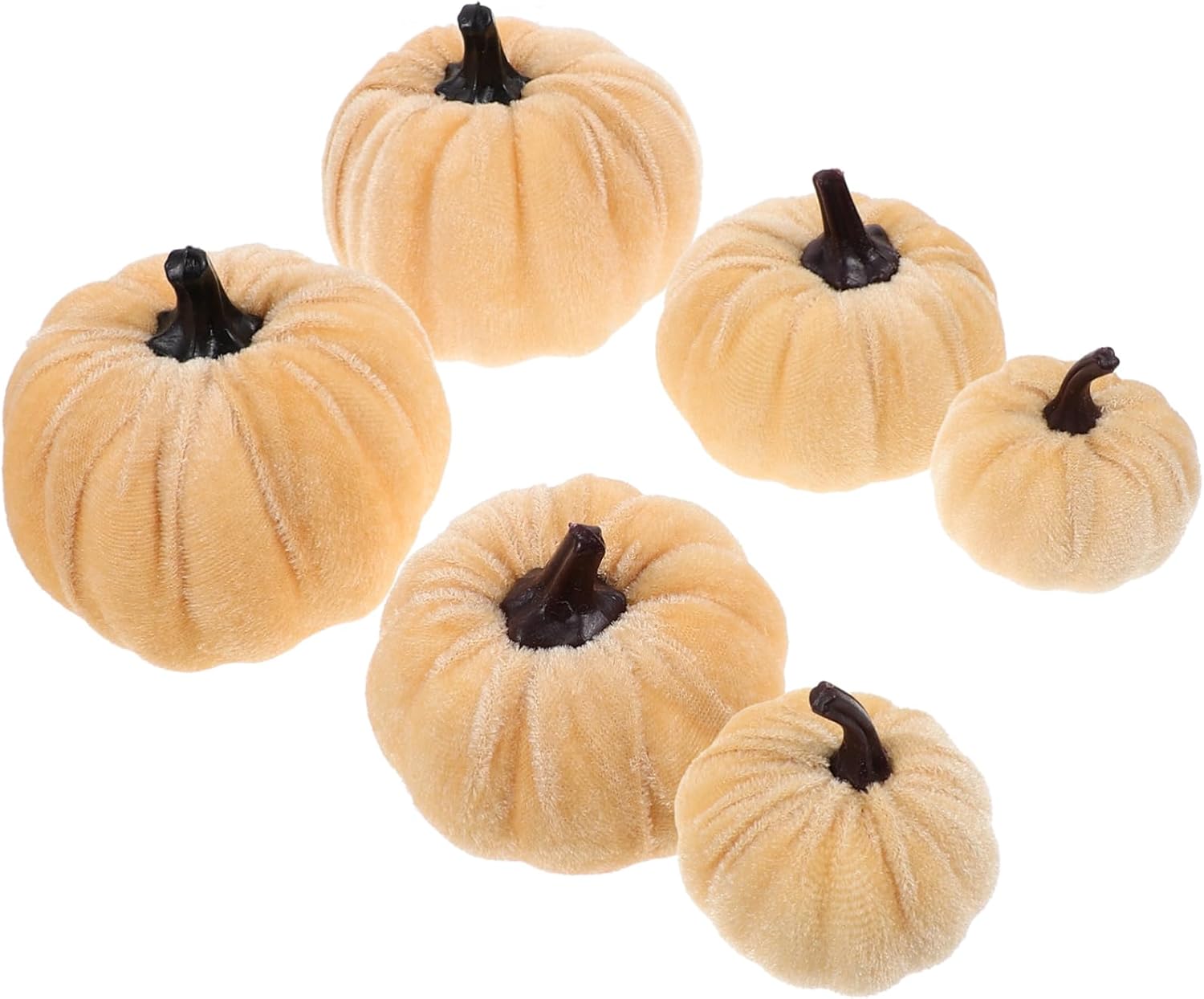 Zerodeko 6Pcs Artificial Pumpkins for Halloween Decor