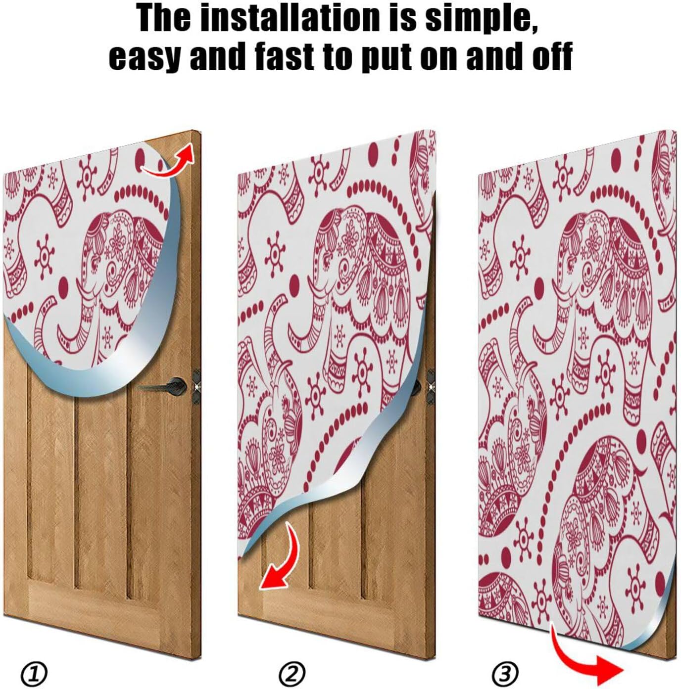 Susiyo Halloween Elephants Door Cover 32x79 in