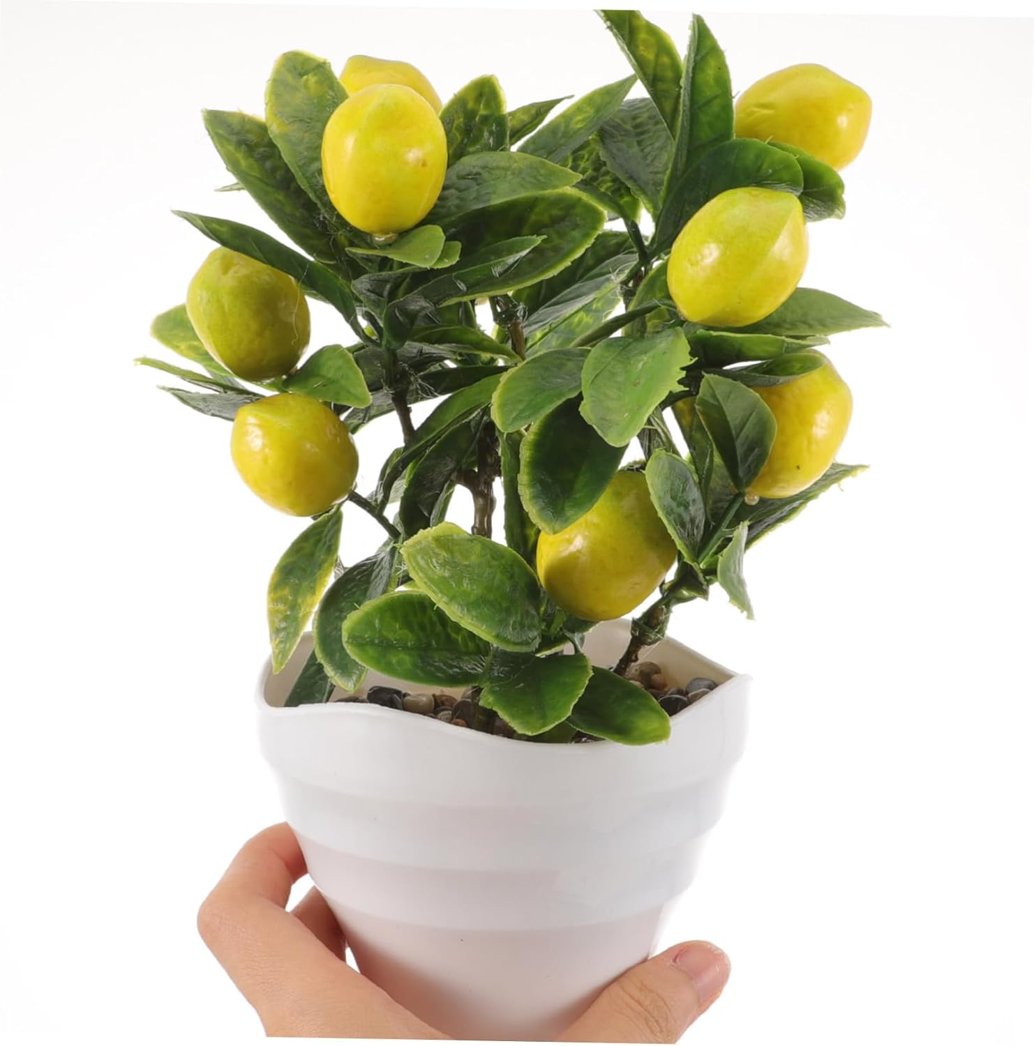 BESTYASH Realistic Artificial Lemon Tree Bonsai Plant