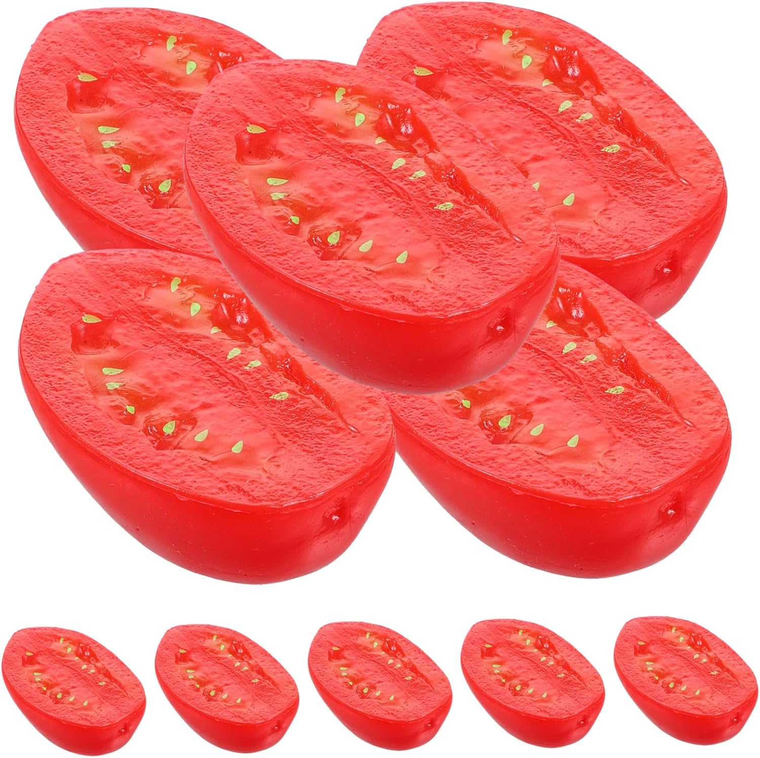 Garneck 10pcs Artificial Half Cherry Tomato Decorative Props