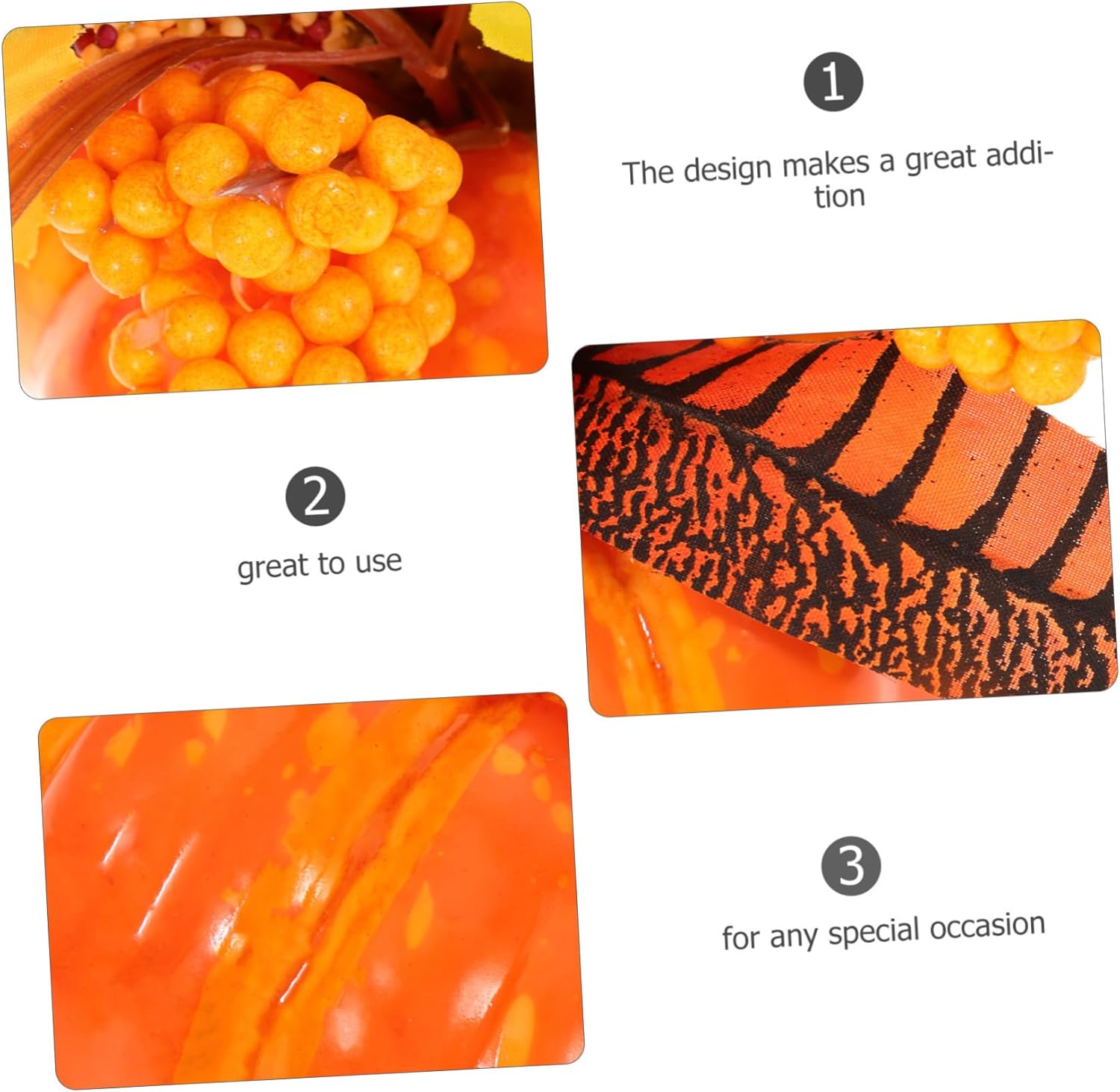HOMSFOU Halloween Artificial Pumpkin Decor