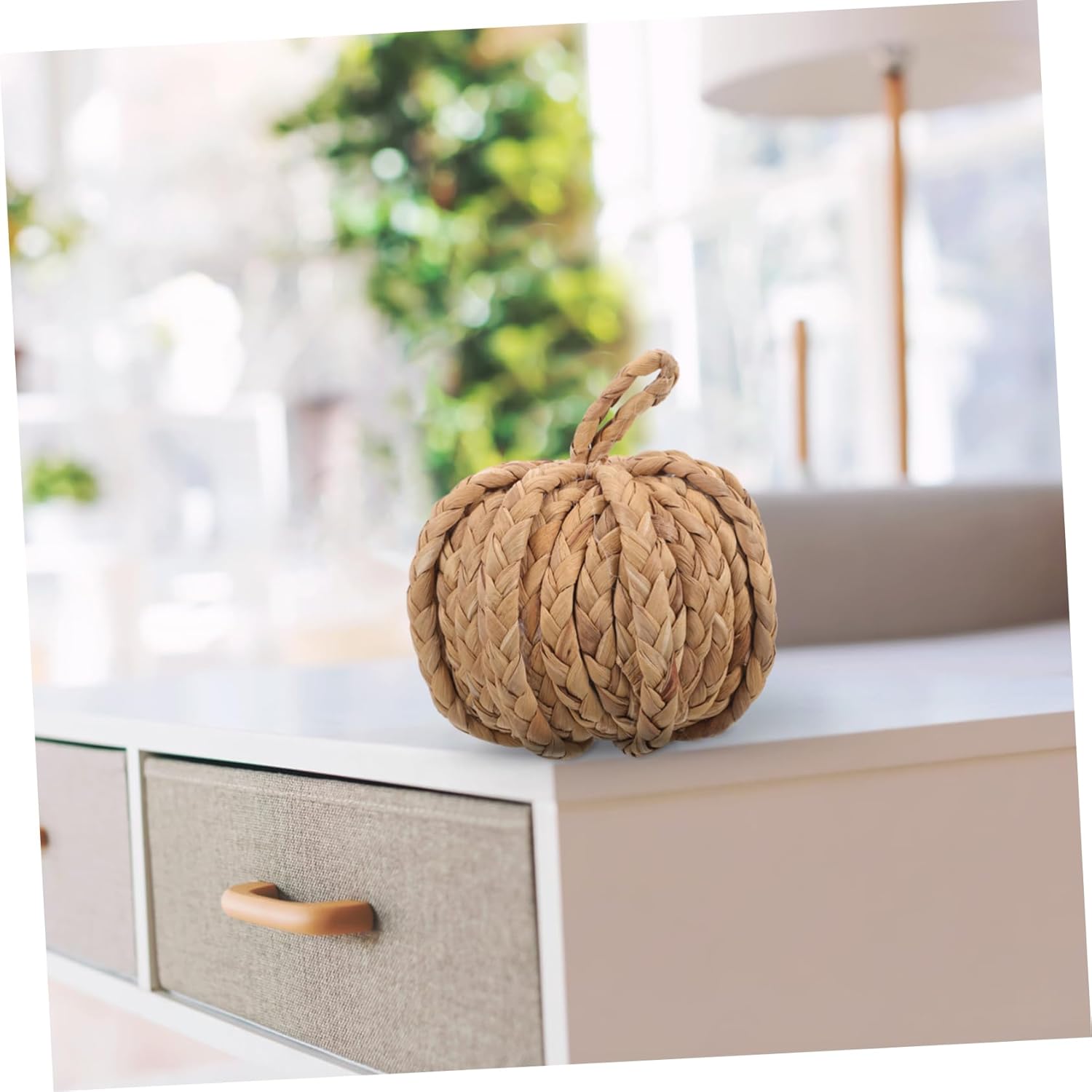 EXCEART Straw Woven Pumpkin Decor for Halloween and Christmas