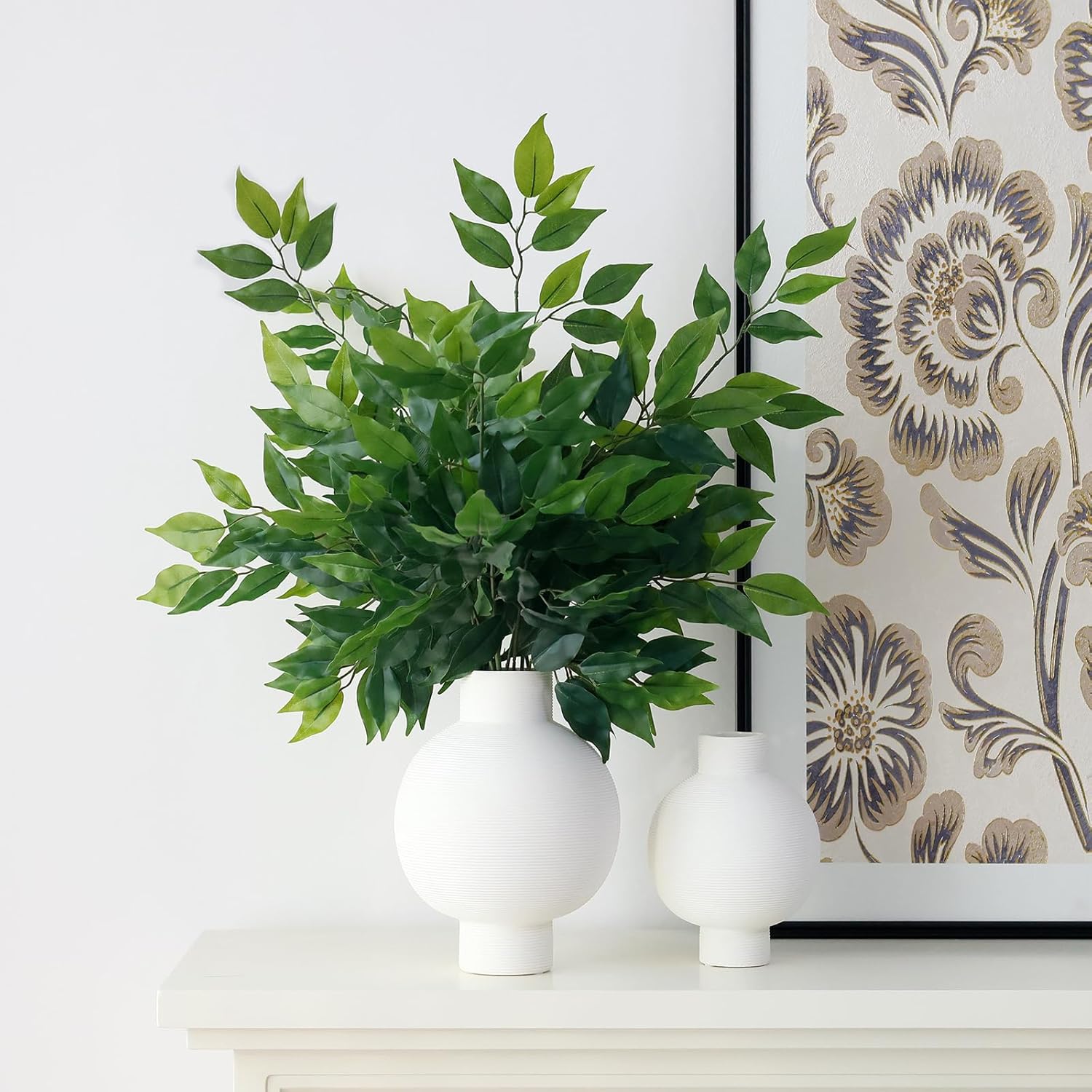 Mizii 12PCS Artificial Greenery Stems Ficus Garland