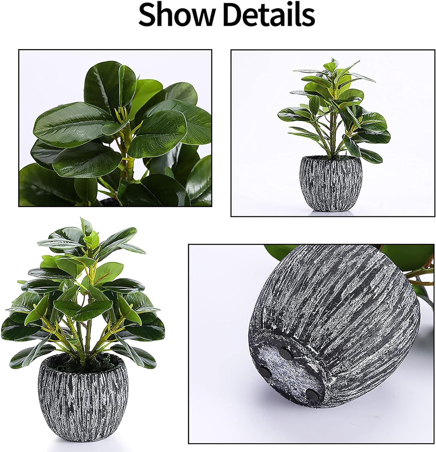 Real Touch Artificial Oak Leaves Potted Plant
