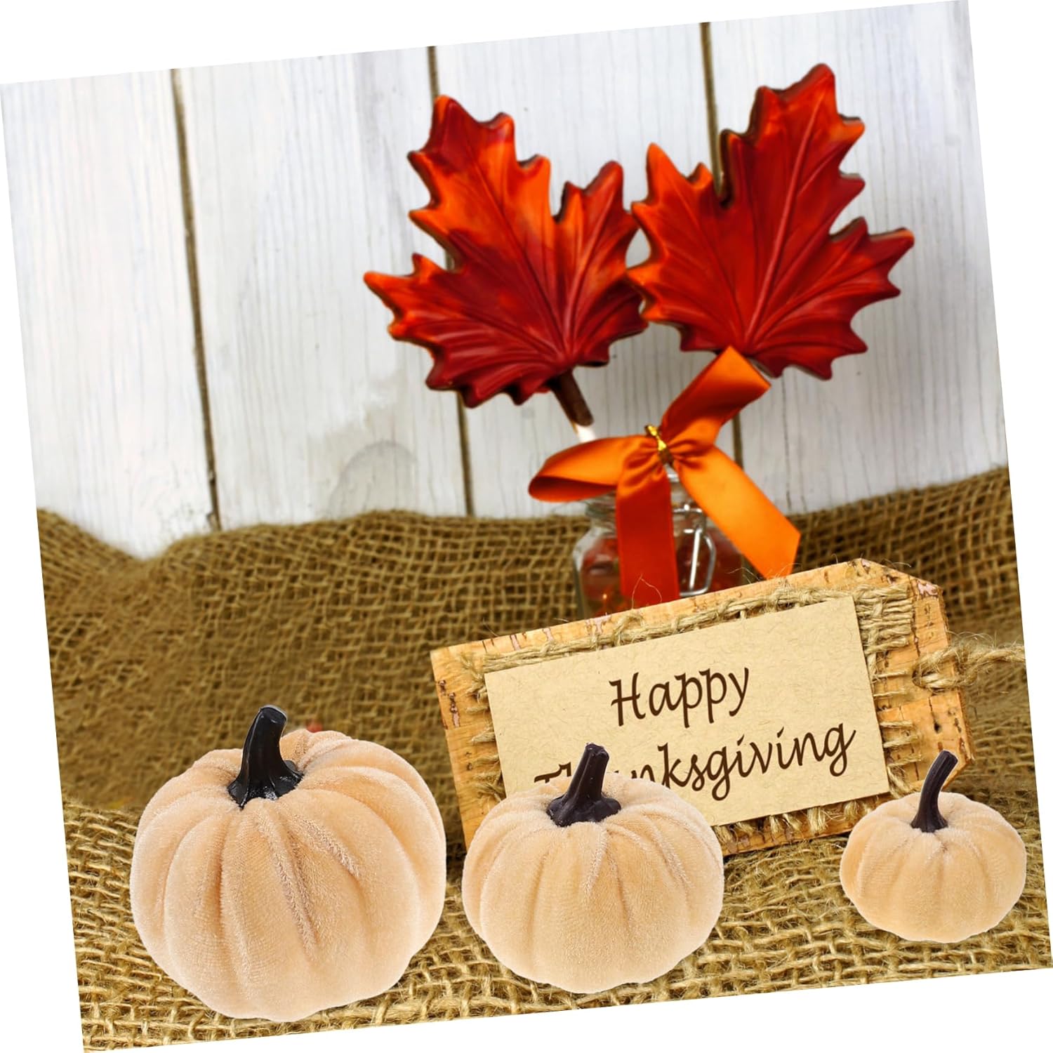 6pcs Artificial Pumpkins for Halloween Decor and Fall Centerpieces