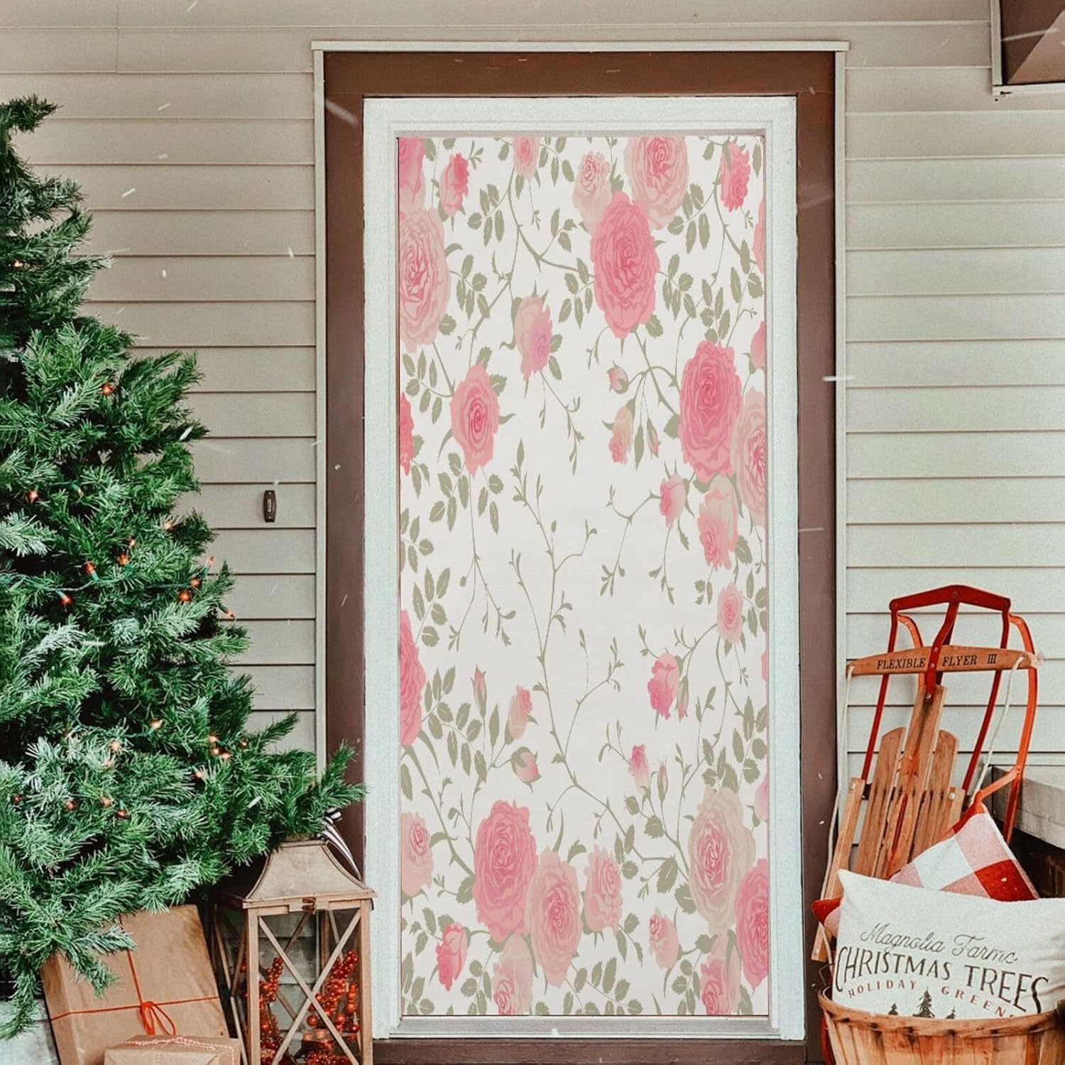 Susiyo Floral Vector Halloween Door Cover Stretch Fabric
