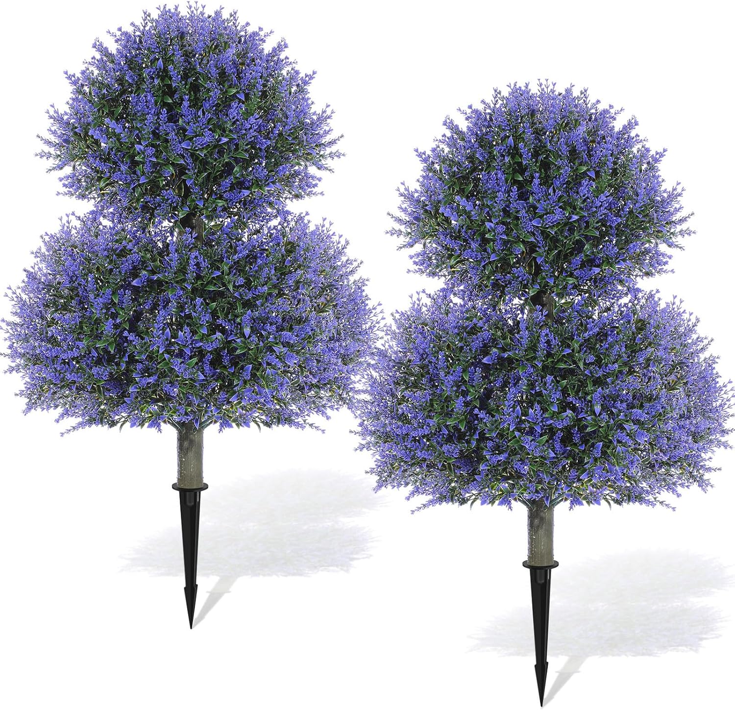 Yunlly 2 Set 28 Inch Faux Lavender Topiaries