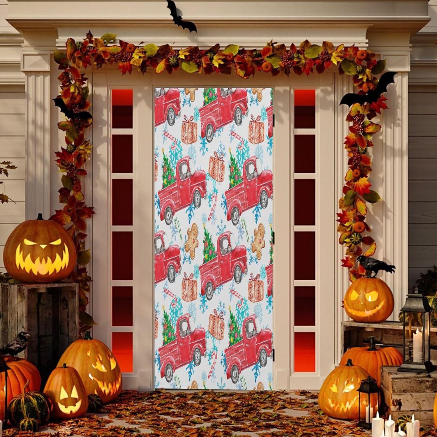 Susiyo Festive Door Cover with Snowflakes Design