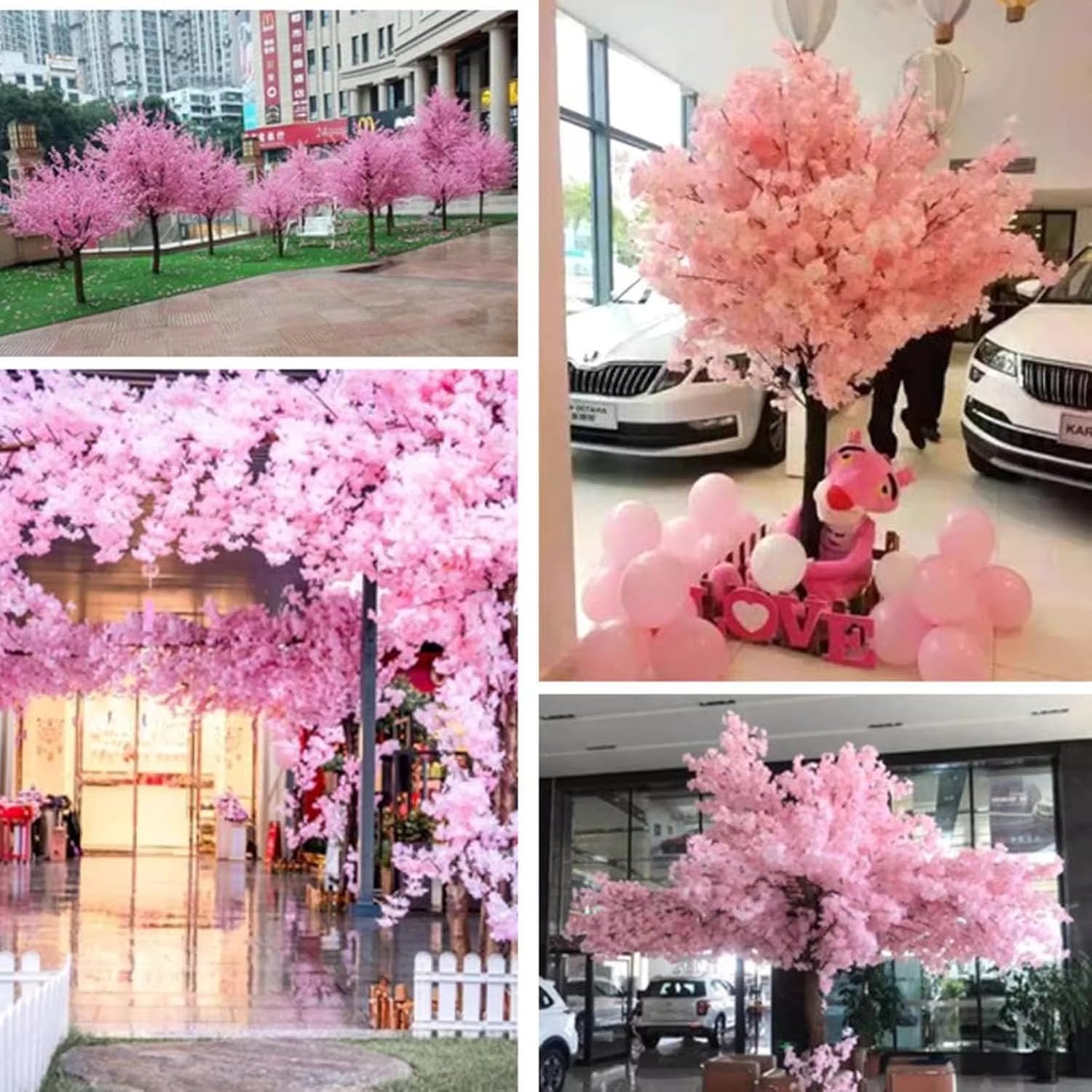 Handmade Cherry Blossom Tree Artificial Pink Decor