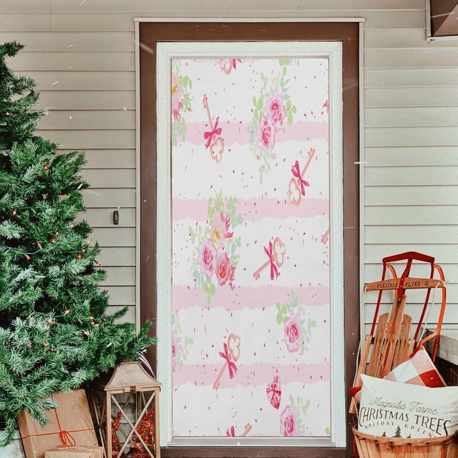 Susiyo Flowers and Old Keys Halloween Door Cover