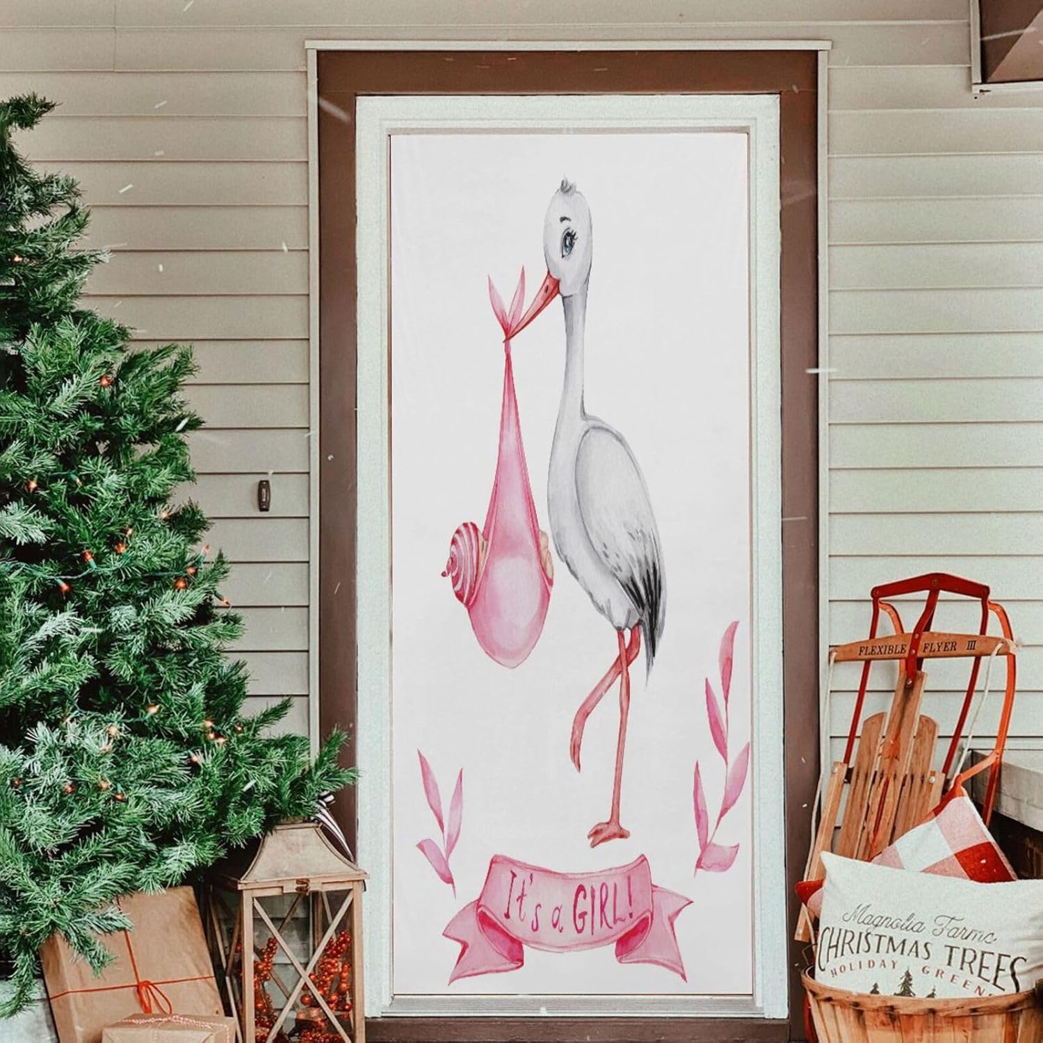 Susiyo Halloween Stork Door Cover 32x79 in