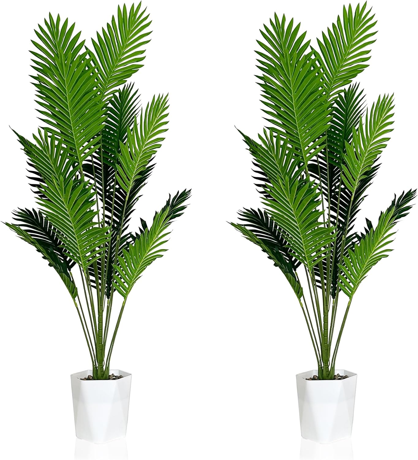 SAJANDAS 2 Piece Artificial Areca Palm Plants 51 Inch