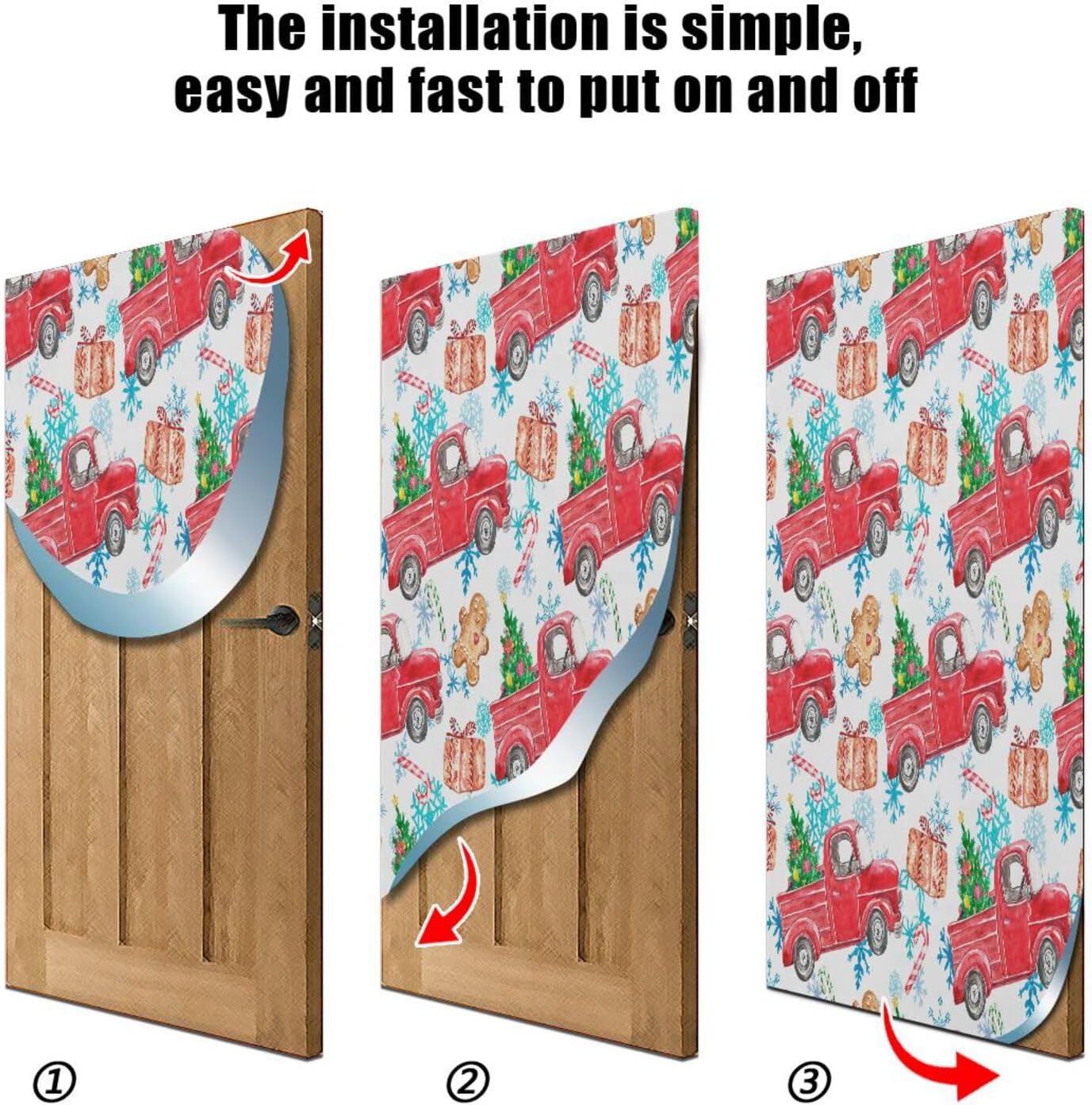 Susiyo Festive Door Cover with Snowflakes Design