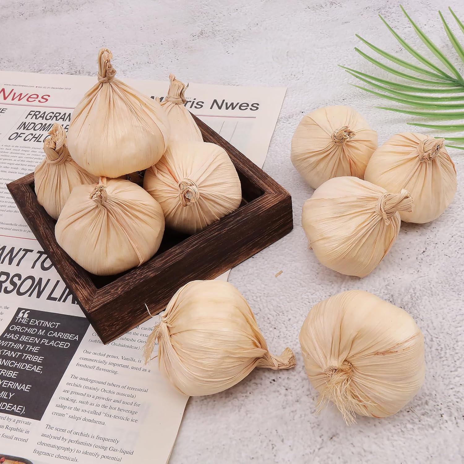Folmywy Artificial Garlic 10 Pcs Lifelike Home Decor