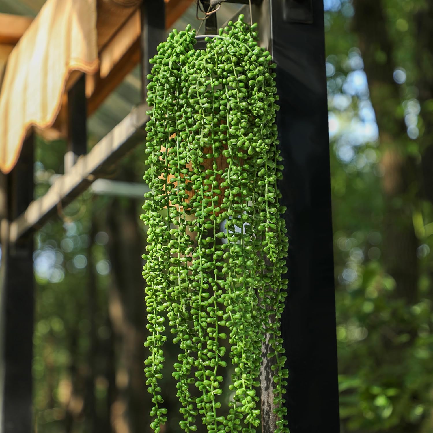 3PCS Artificial Succulents Hanging Plants 275 Inch Fake String of Pearls