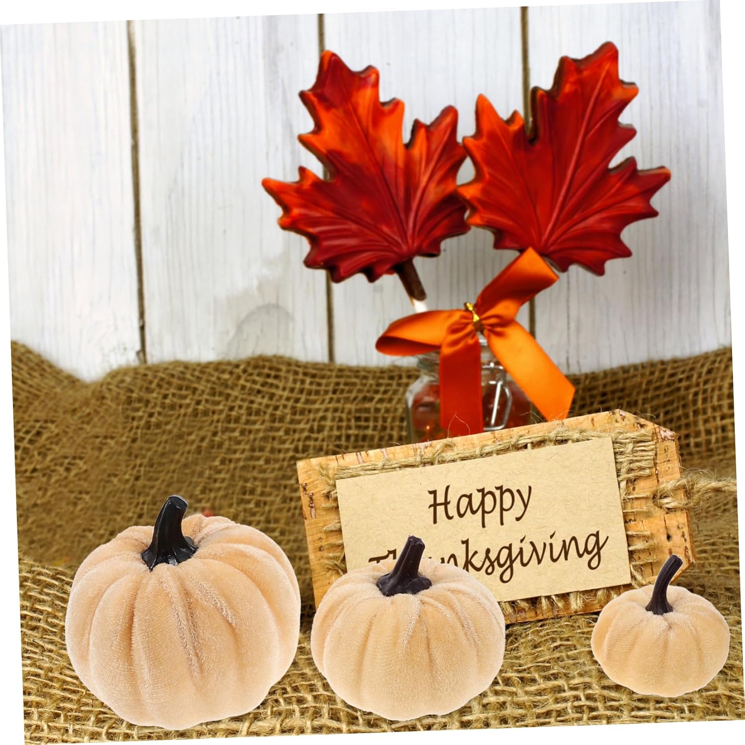 LIFKOME 6Pcs Artificial Pumpkins Halloween Decor