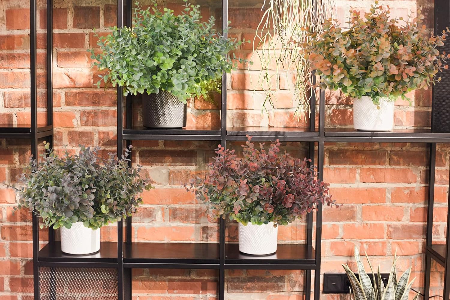 8 Bundles Artificial Boxwood Bushes for Home Office Decor