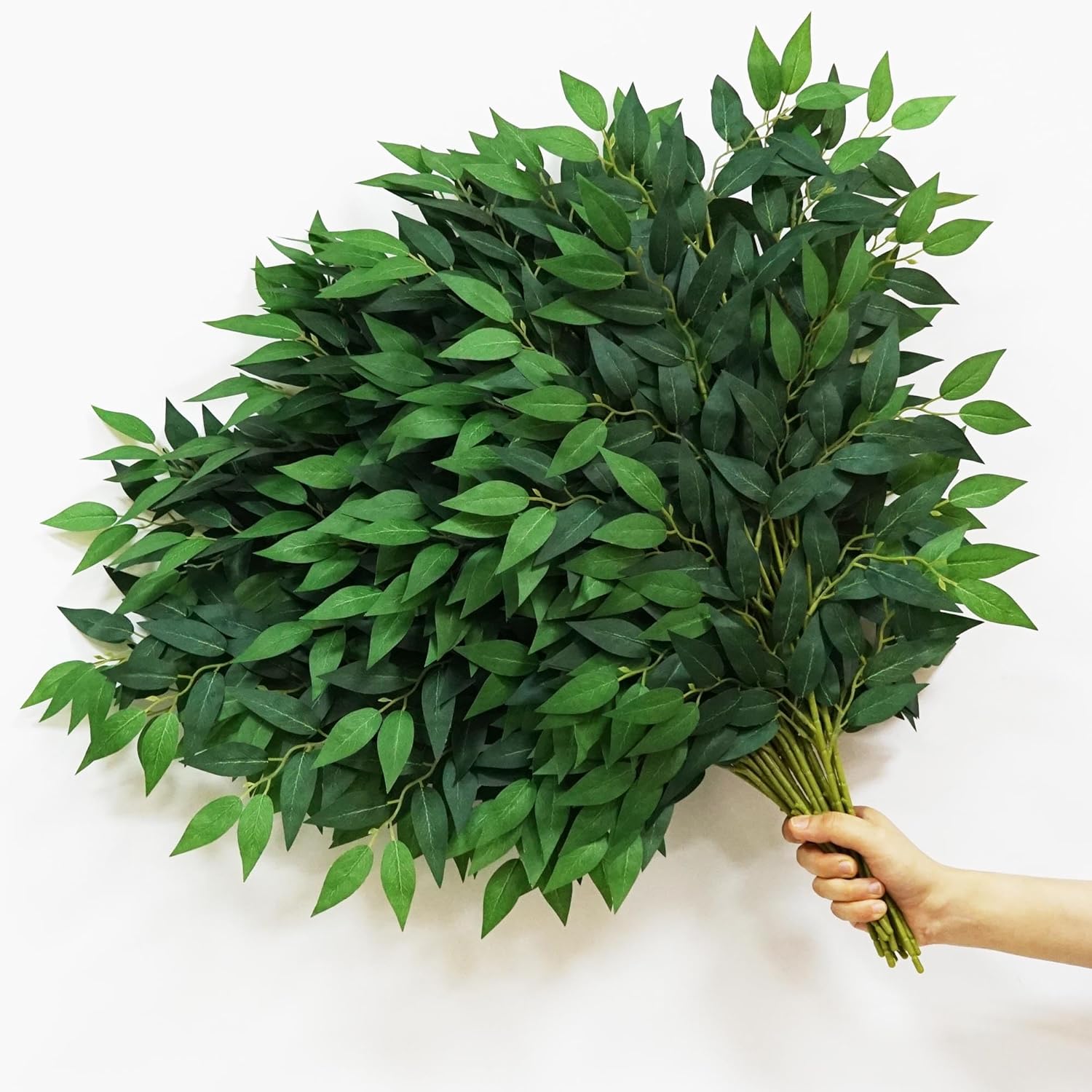 40 Pcs Italian Ruscus Artificial Greenery Stems 68cm Garland