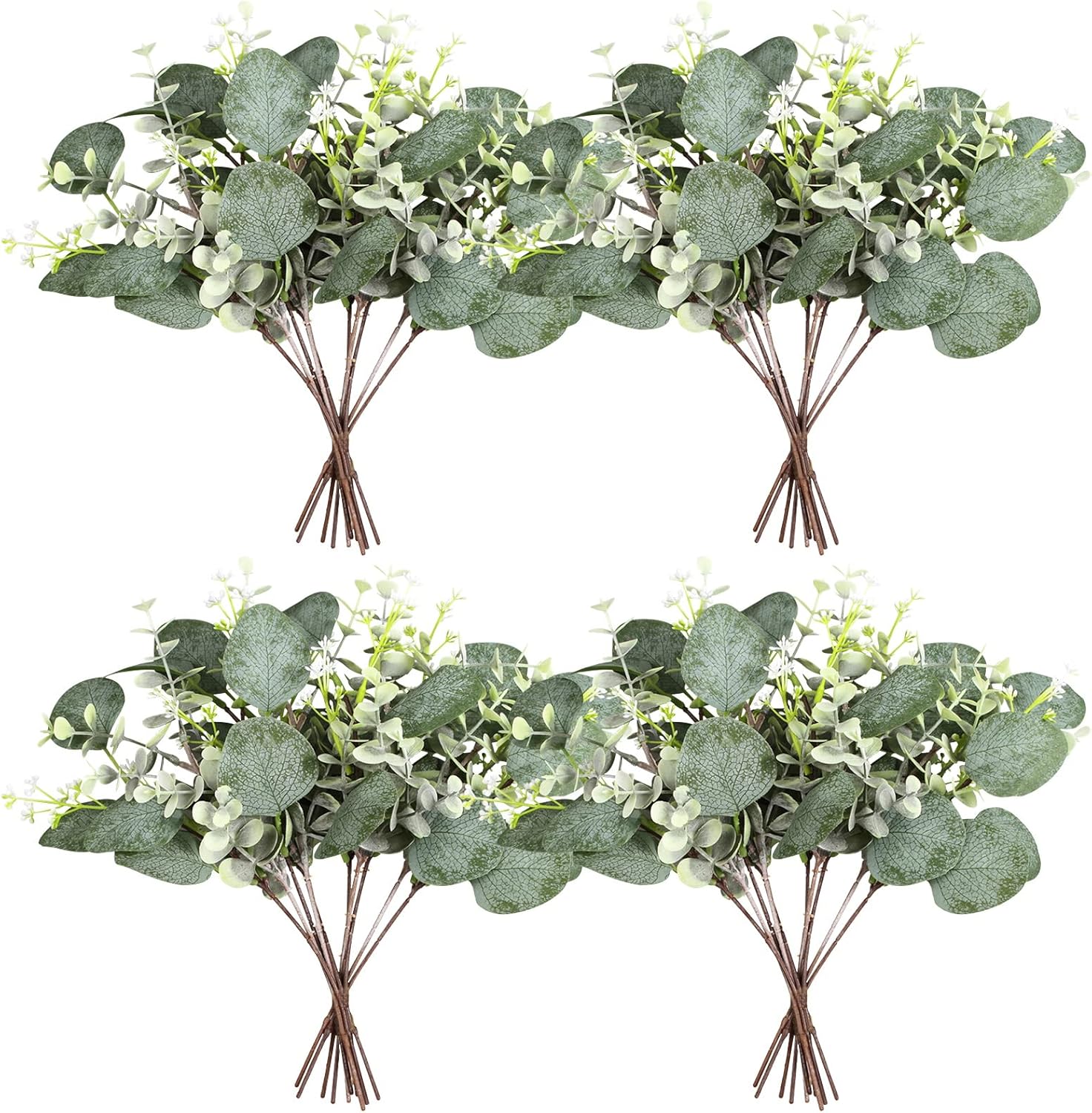 Artificial Eucalyptus Stems 24PCS for Decor Weddings