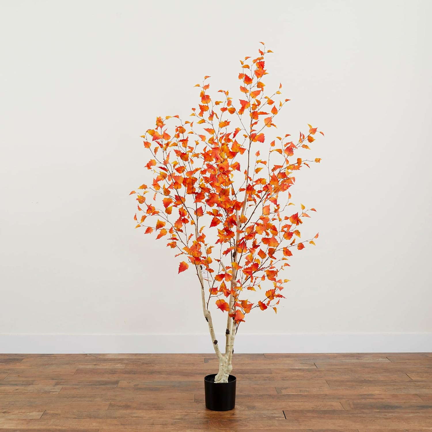 Nearly Natural 6ft Autumn Birch Artificial Fall Tree