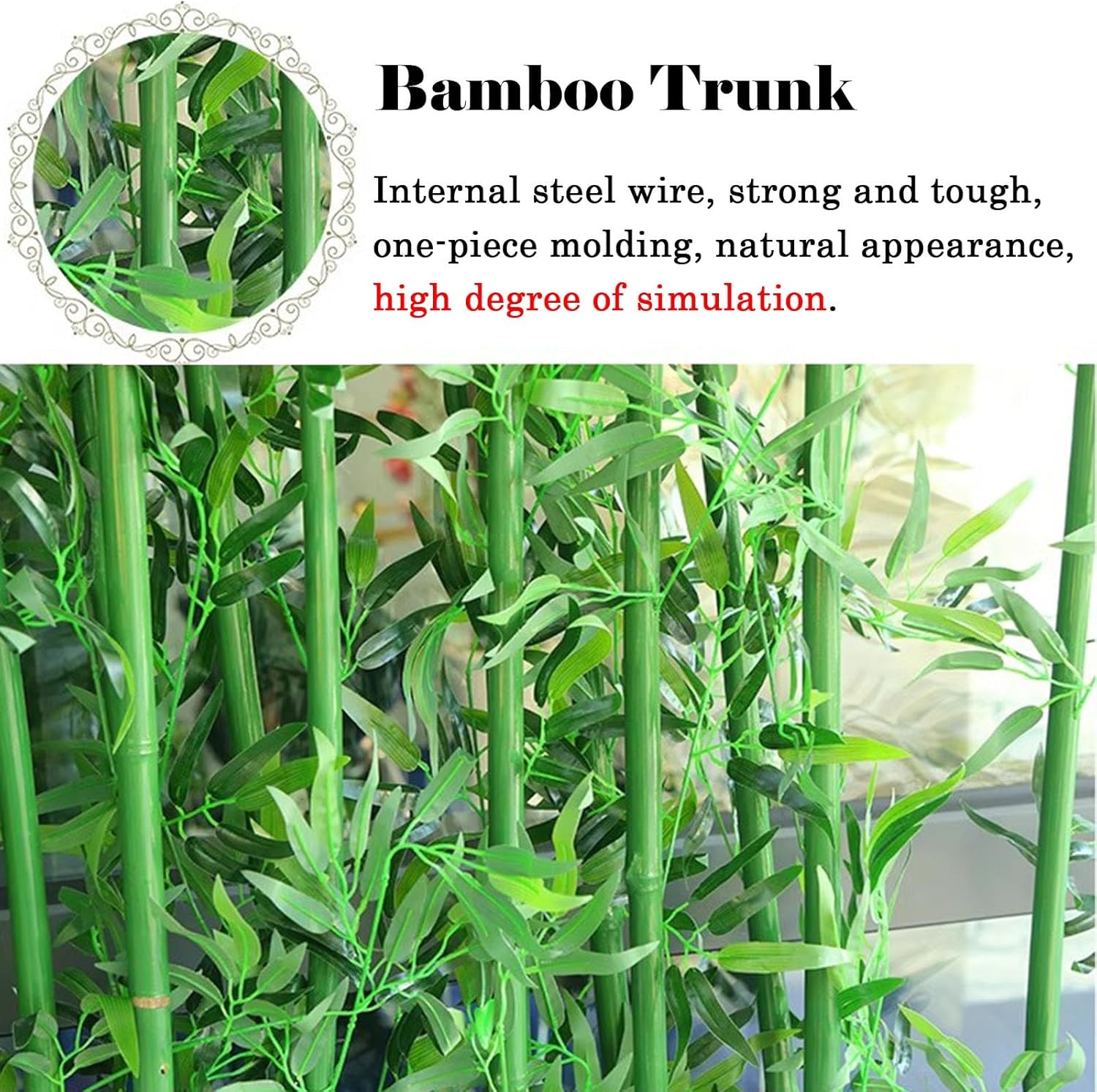 3-4-5-6 Ft Artificial Bamboo Plants for Home Garden