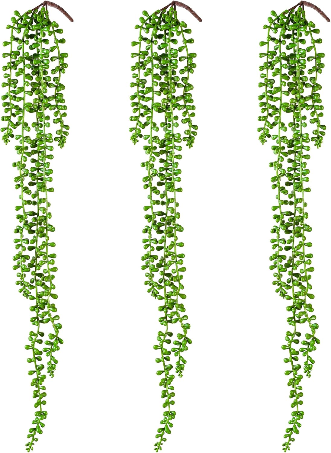3PCS Artificial Succulents Hanging Plants 275 Inch Fake String of Pearls