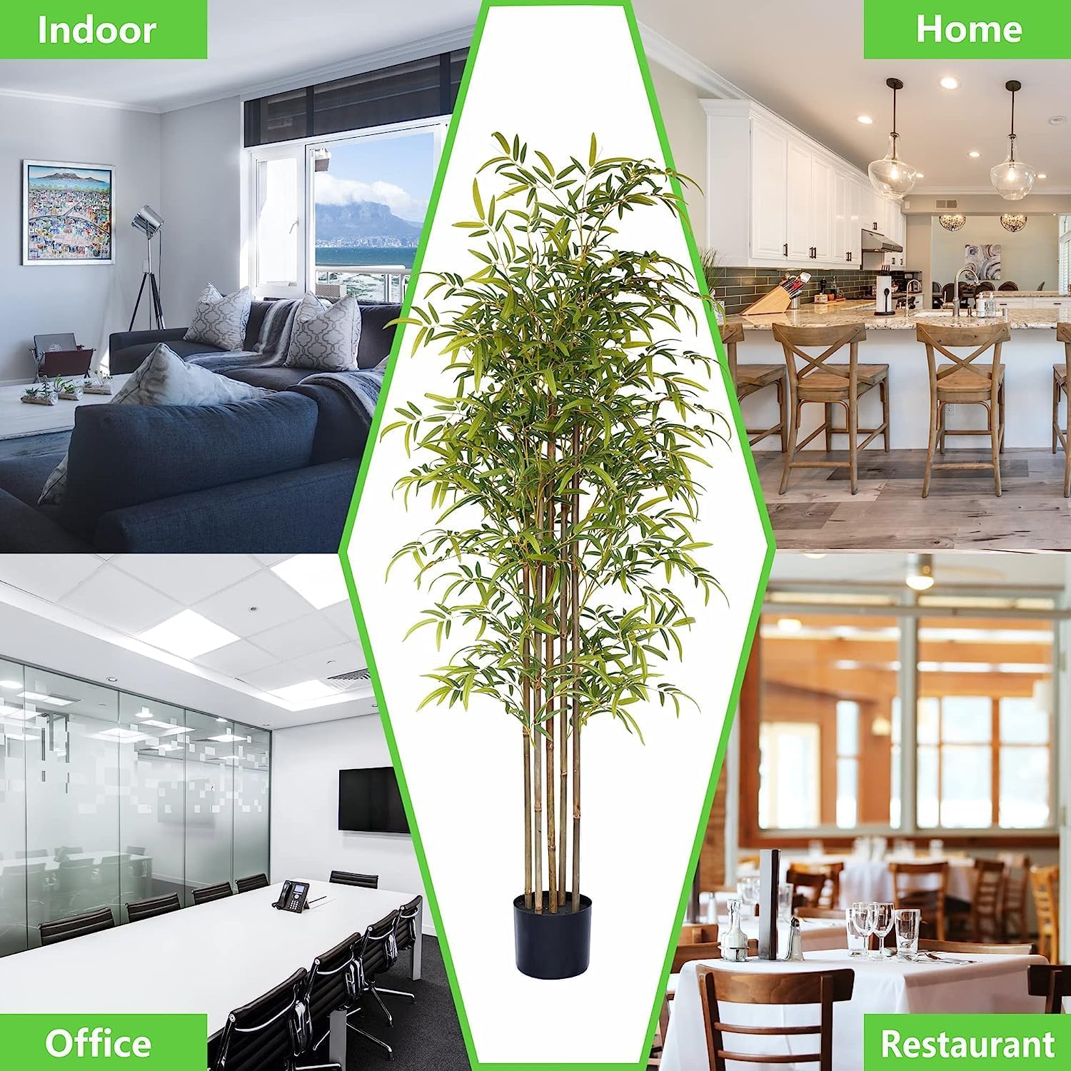 Happygrill Artificial Bamboo Tree 5ft High