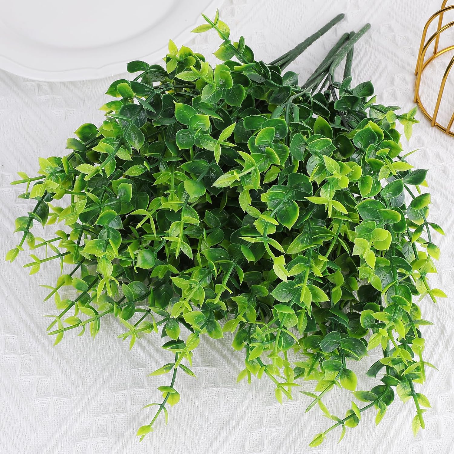 AGIRL 24 Bundles Artificial Plants Greenery Decor Set